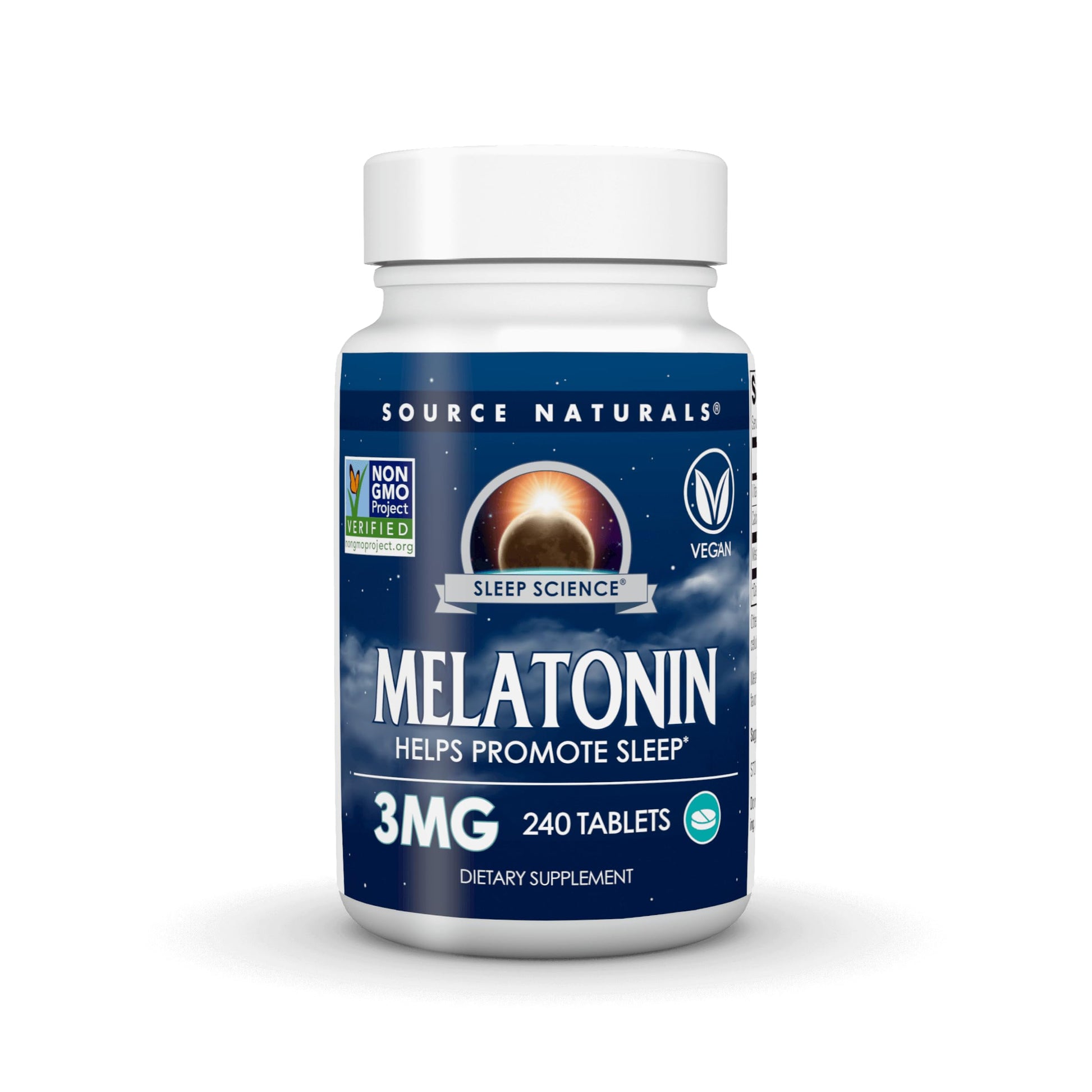 Source Naturals Sleep Science Melatonin 3 mg Tablets, 240 Tablets