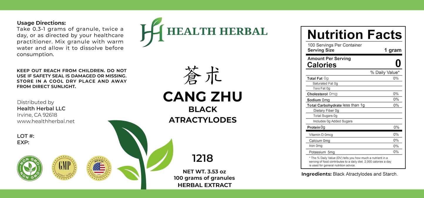 Health Herbal Cang Zhu/Black Atractylodes Rhizome Powder 3.53