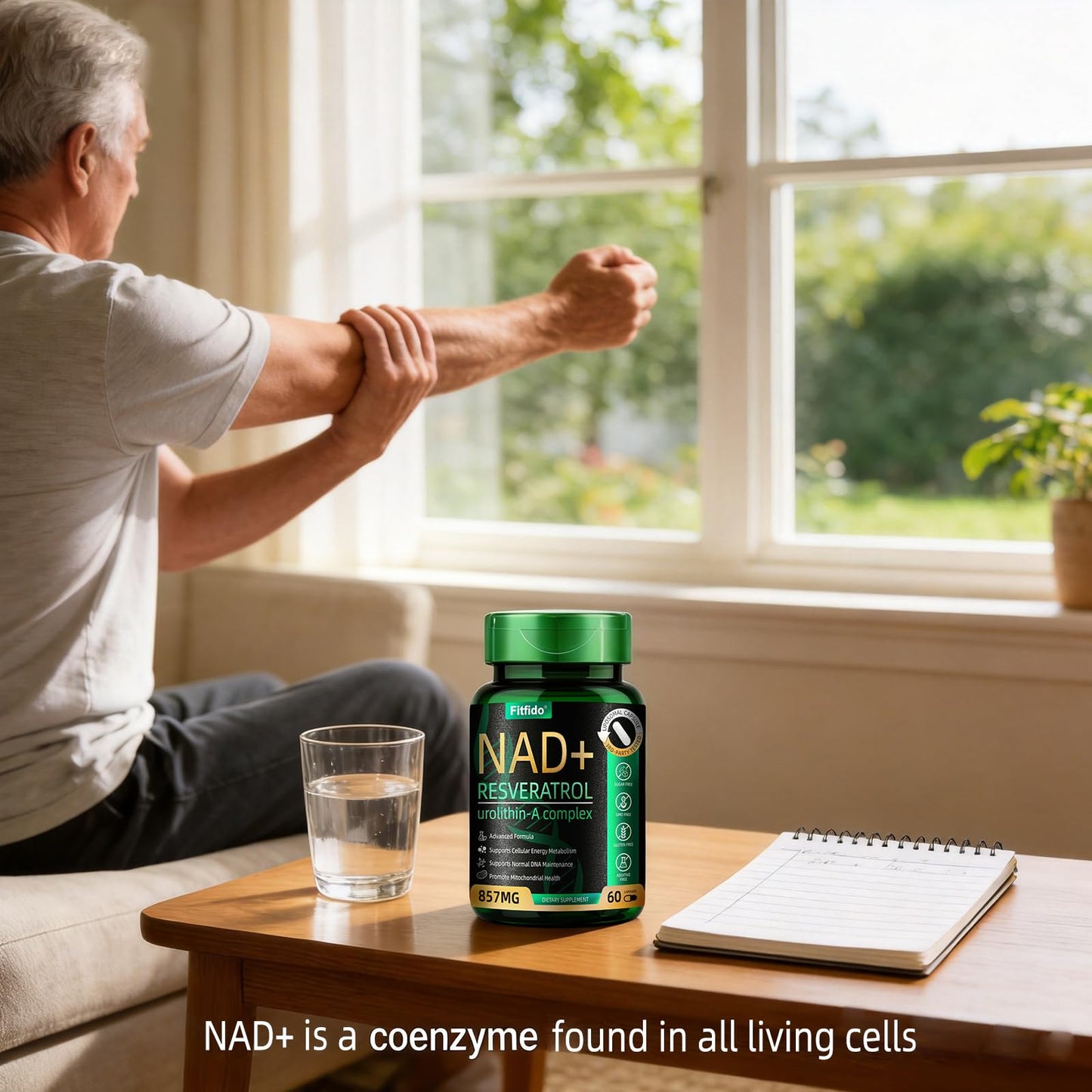 Fitfido Liposomal NAD+ Resveratrol Complex 400mg Capsule, 60 Capsules
