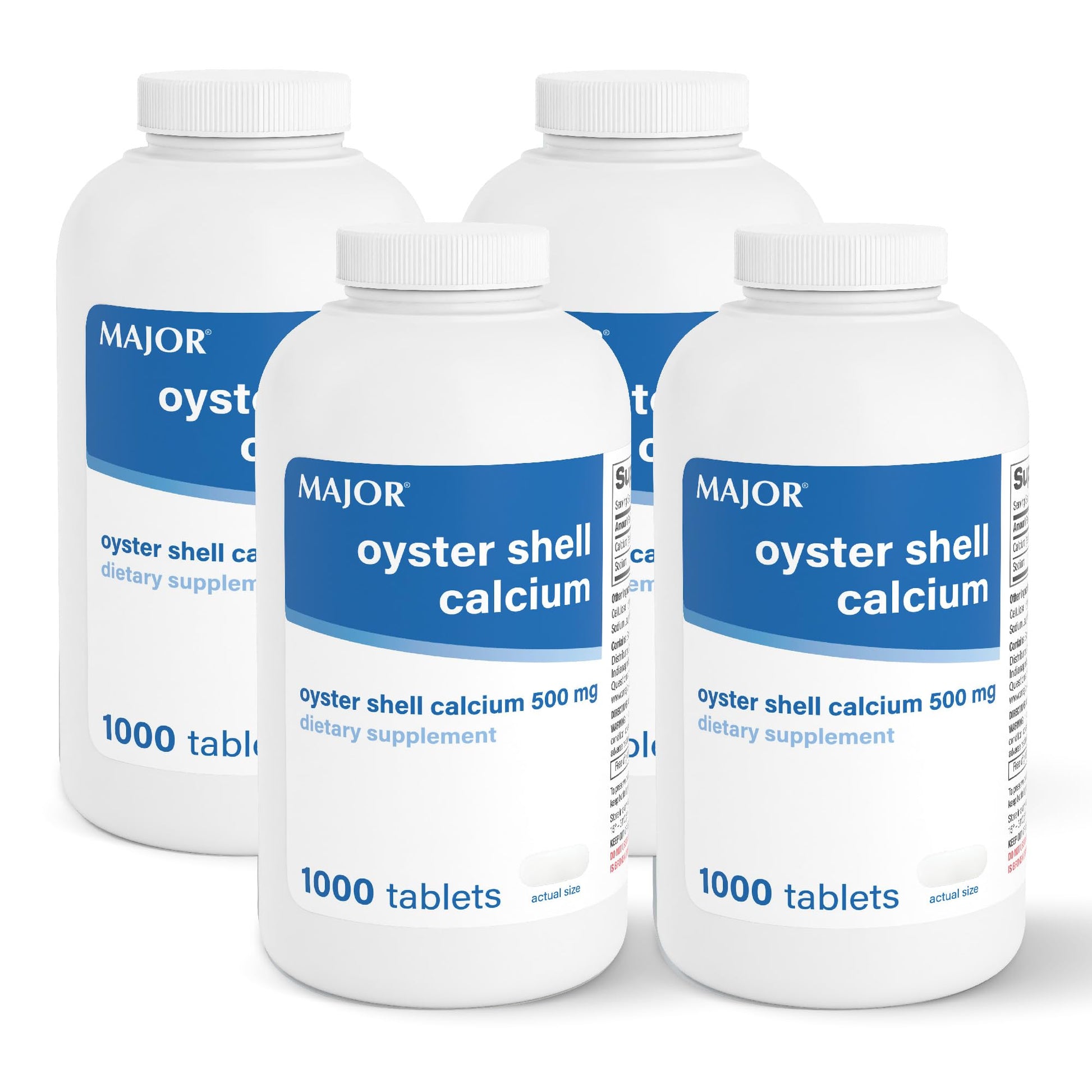 MAJOR Oyster Shell Calcium 500mg Tablets, 4000 Count
