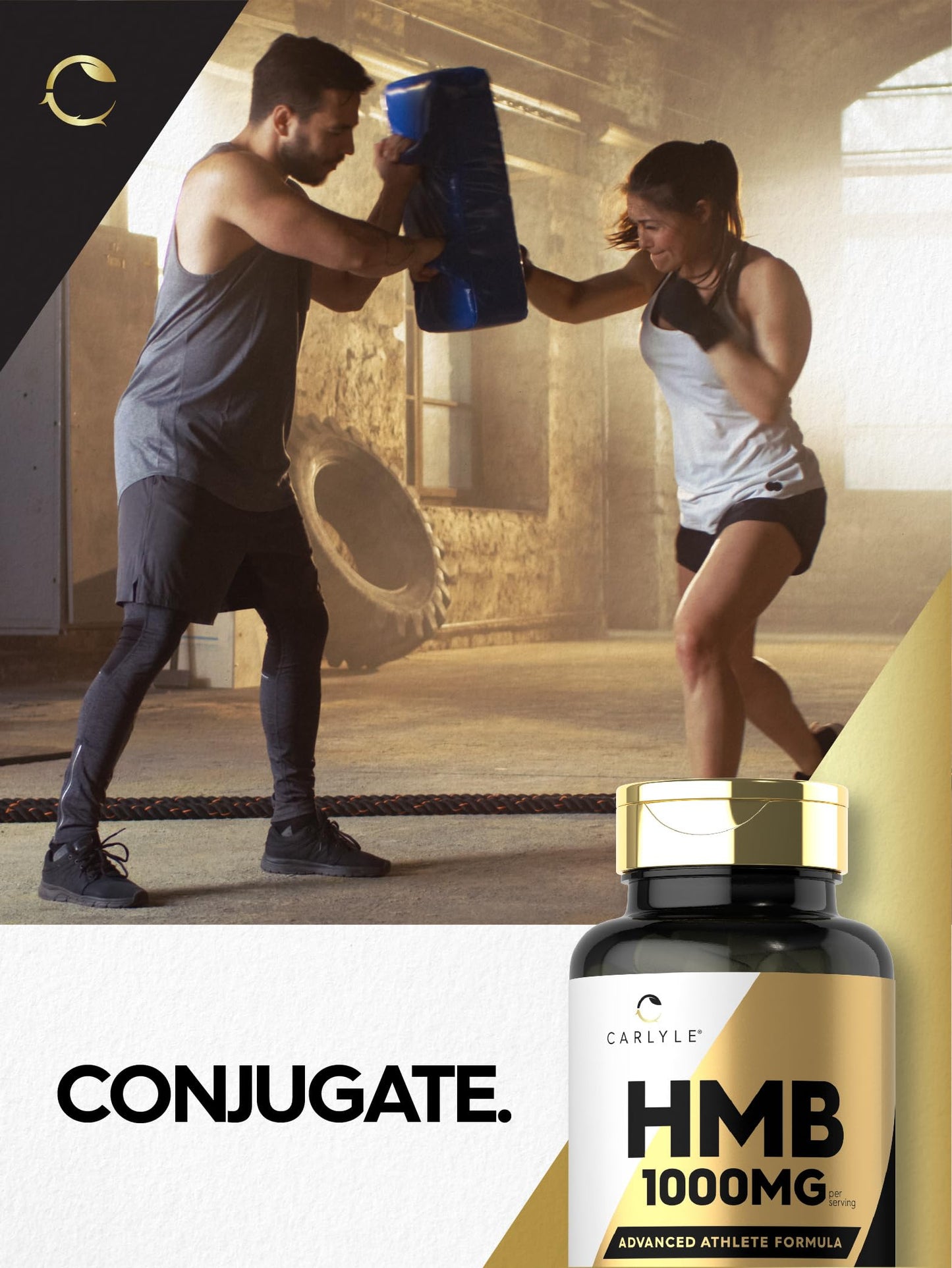 Carlyle HMB 1000 mg Supplement for Men & Women Capsules 120 Count