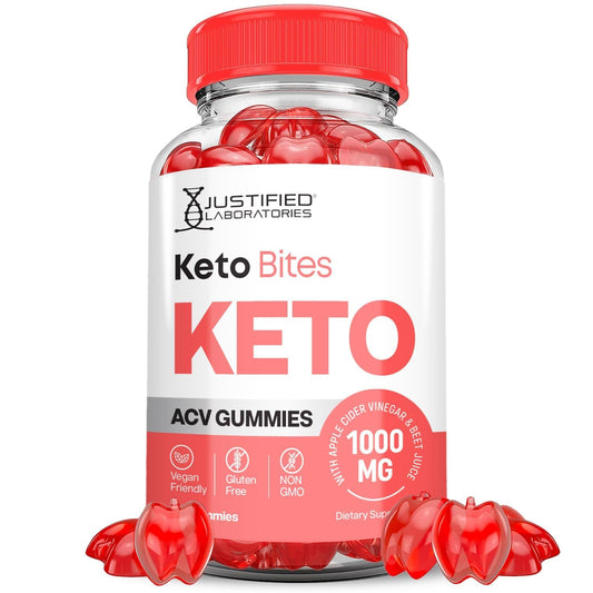Justified Laboratories Keto Bites ACV Gummies Advanced Formula 1000MG, 60 Gummies