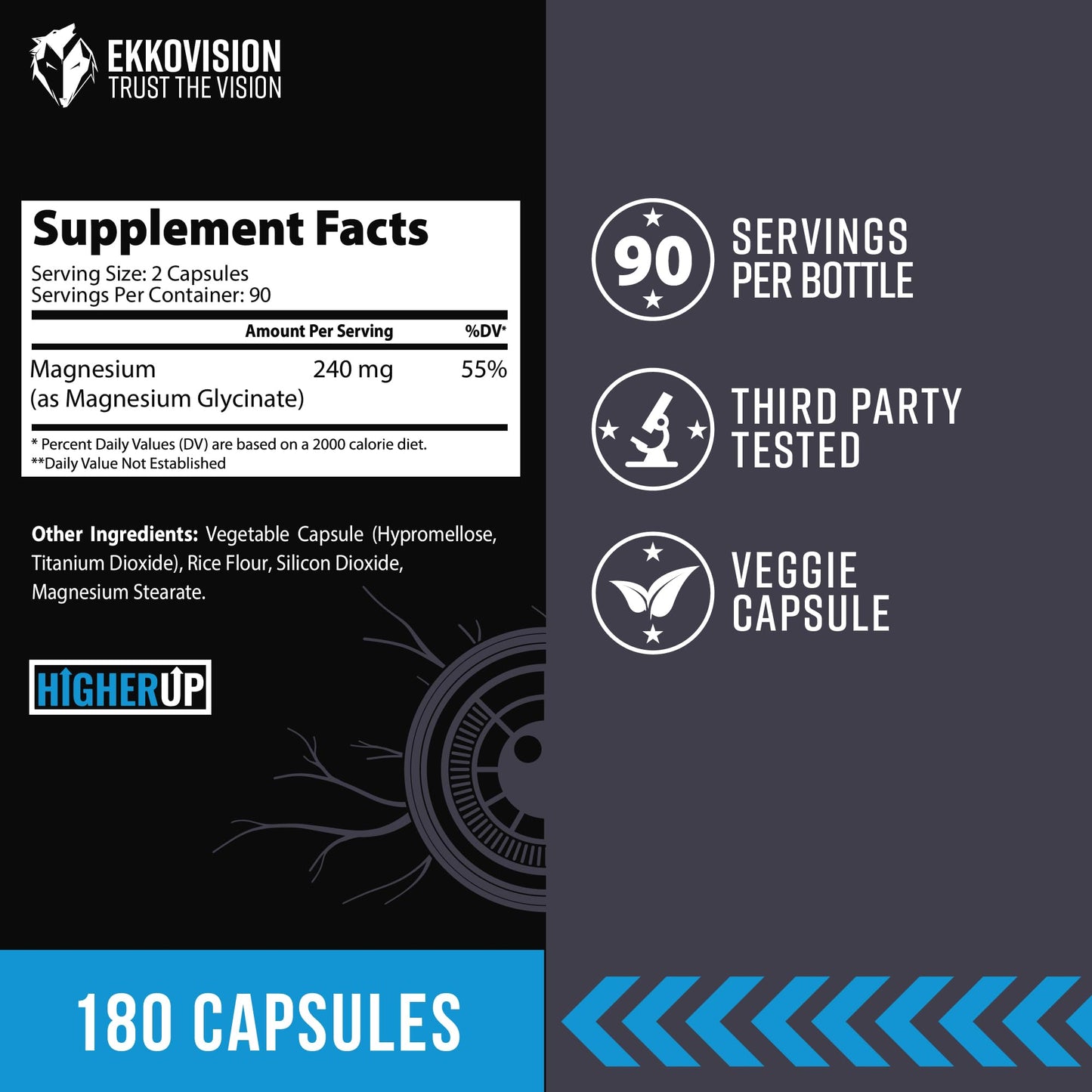 Ekkovision Magnesium Glycinate Capsule, 90 Count