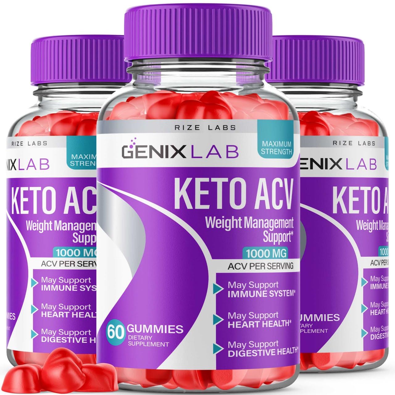 Rize Labs Genix Lab Keto ACV Gummies 180 Gummies