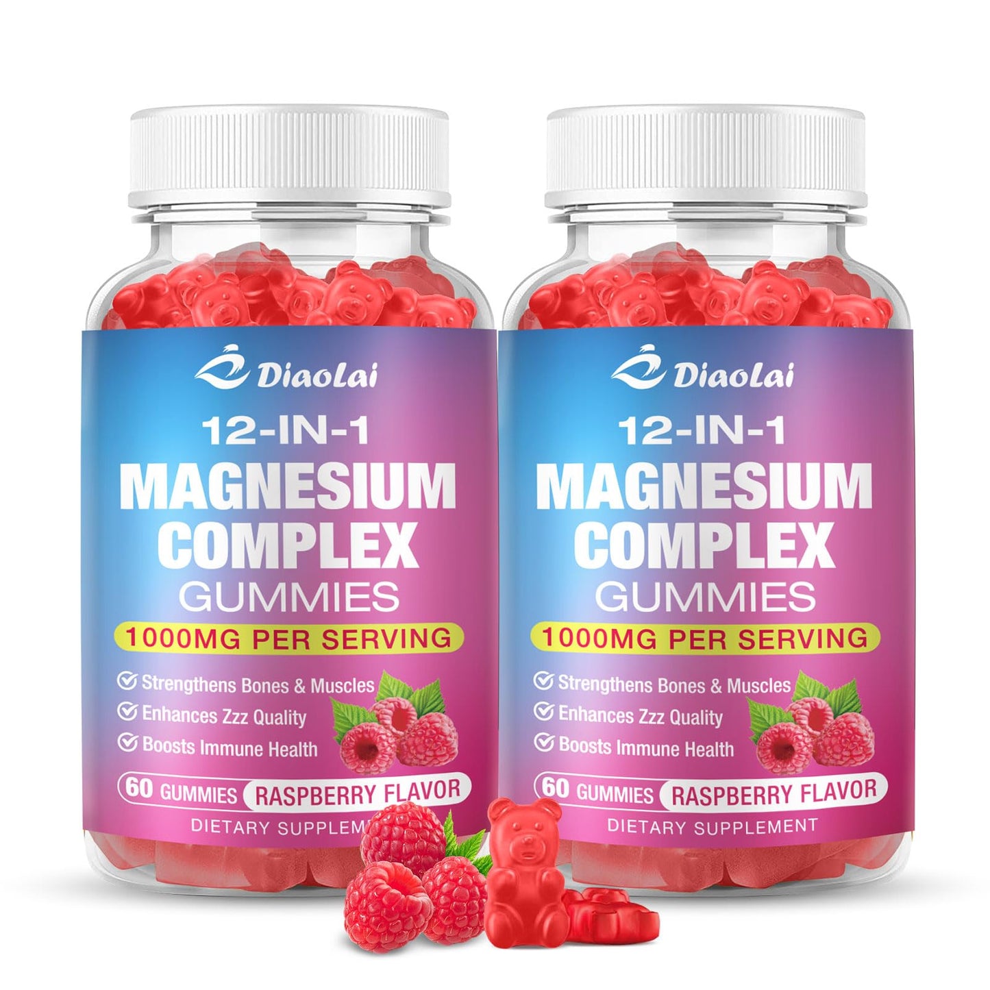 DIAOLAI Magnesium Complex Gummies 120 Count