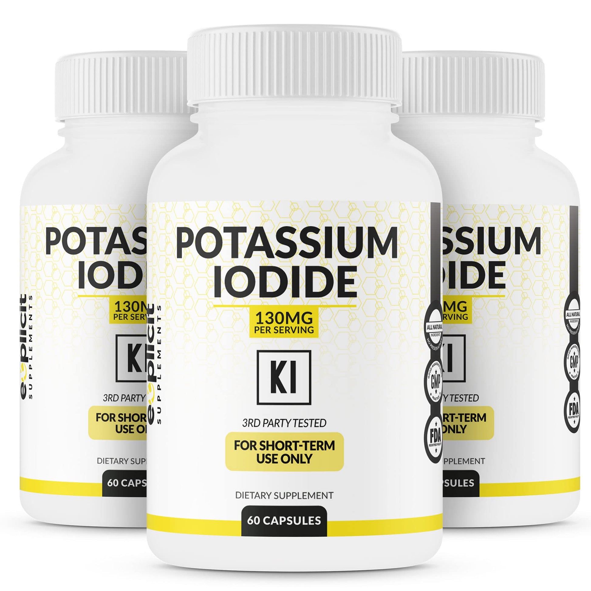 eXplicit Supplements Potassium Iodide Capsules 130mg, 180 Capsules