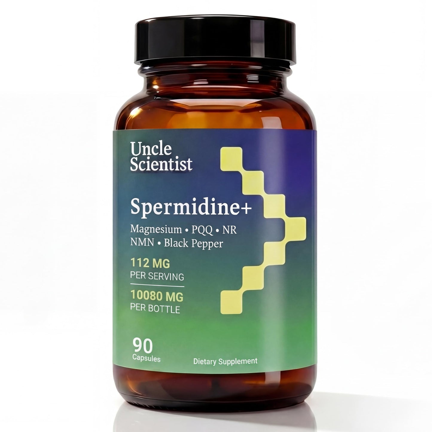 Uncle Scientist Spermidine 12 mg with Proprietary Blend, NR, NMN, PQQ, Magnesium Bisglycinate, Black Pepper Capsules, 90 Count