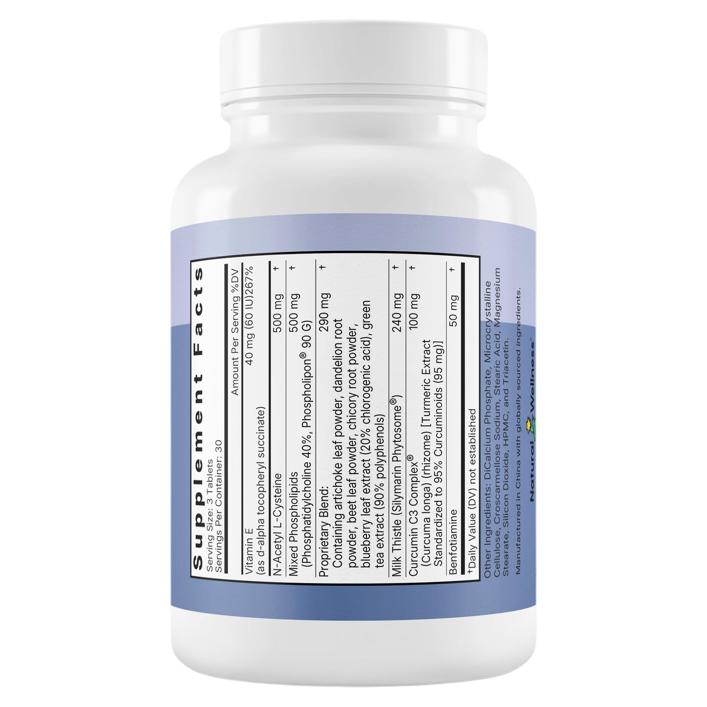 Natural Wellness Clinical Liver Support – Physician-Formulated Milk Thistle & Curcumin Blend for Detox, Repair & Healthy Liver Function – 12 Powerful Ingredients, Maximum Absorption, 1 Tablet