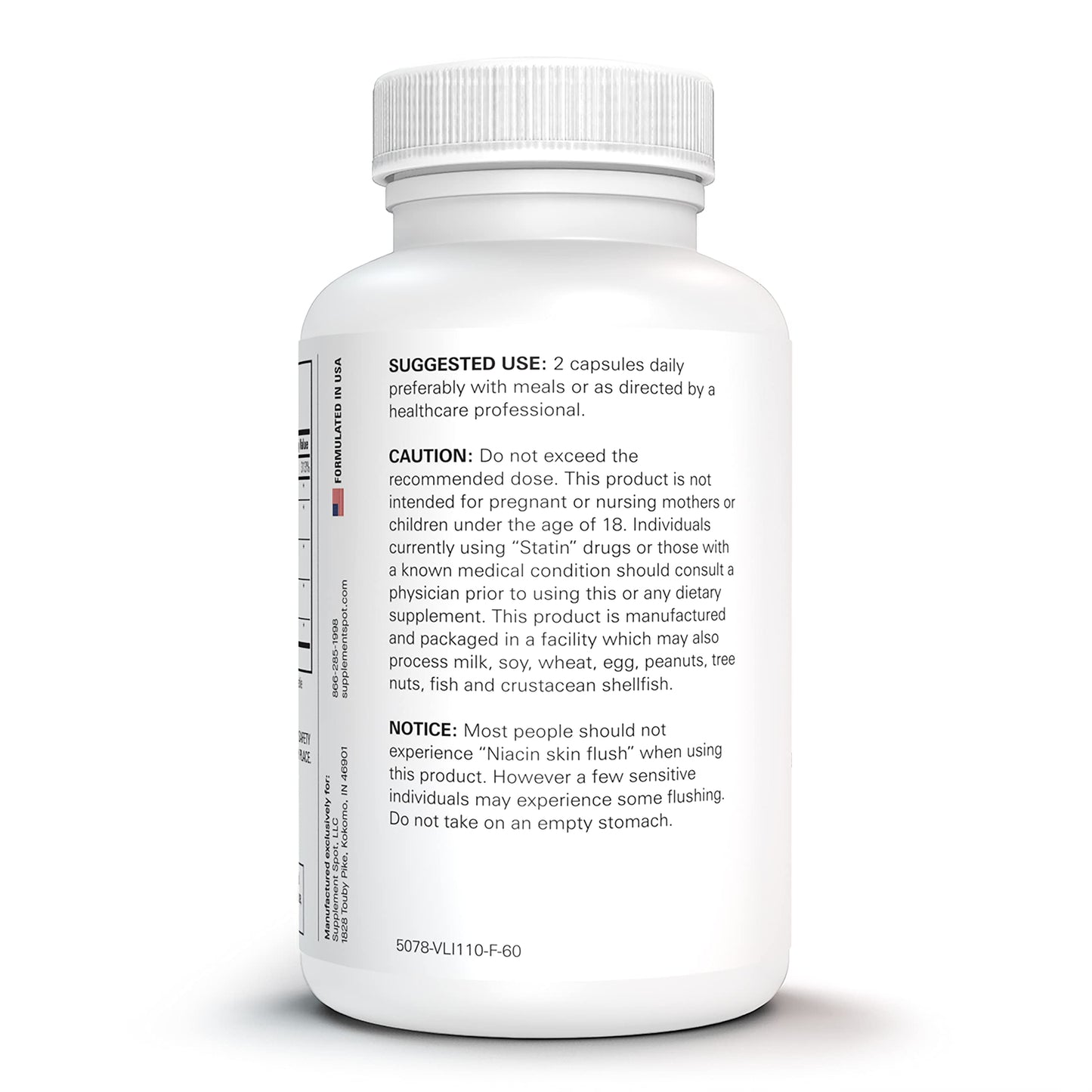 Supplement Spot Choless Control Supplement Vitamin B3, Beta Sitosterol, Niacin, & Cayenne Pepper 1 Capsule