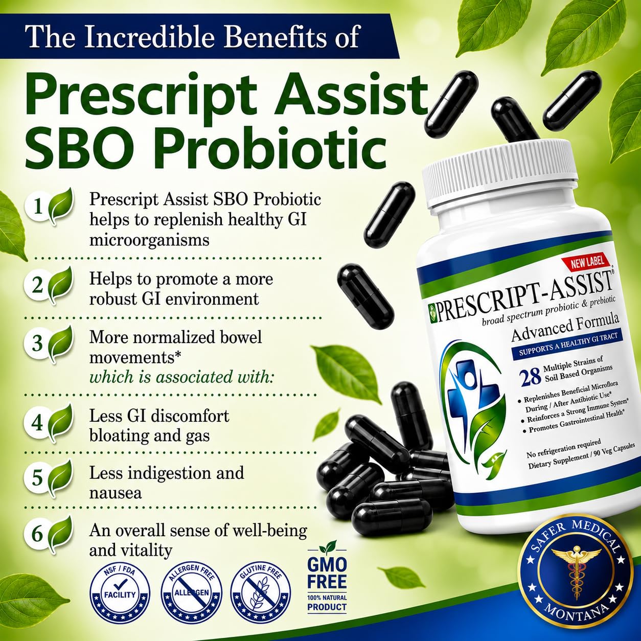 Prescript-Assist Prebiotics & Probiotics for Digestive & Immune Health 1 Capsule