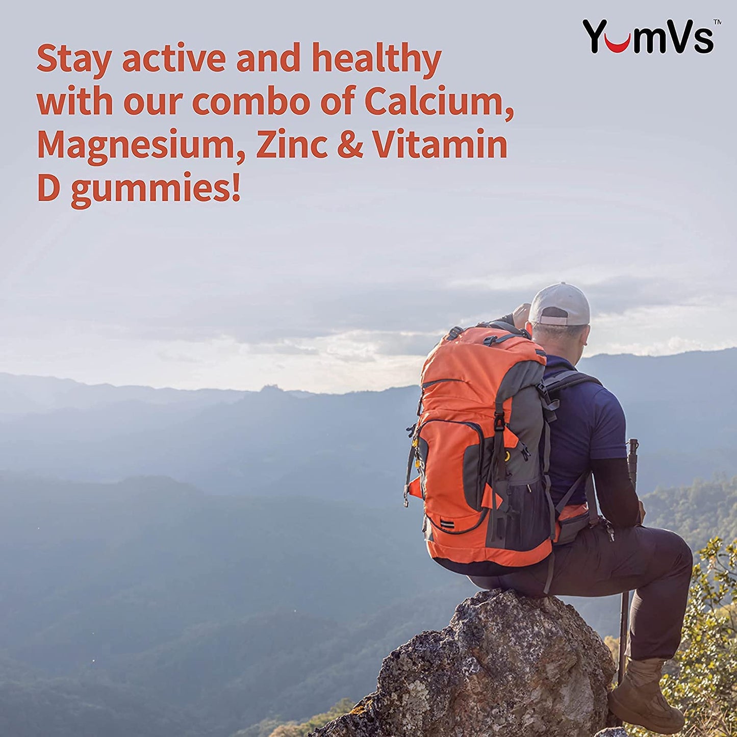 YUM-V'S Calcium, Magnesium, Zinc and Vitamin D Gummies, 180 Count