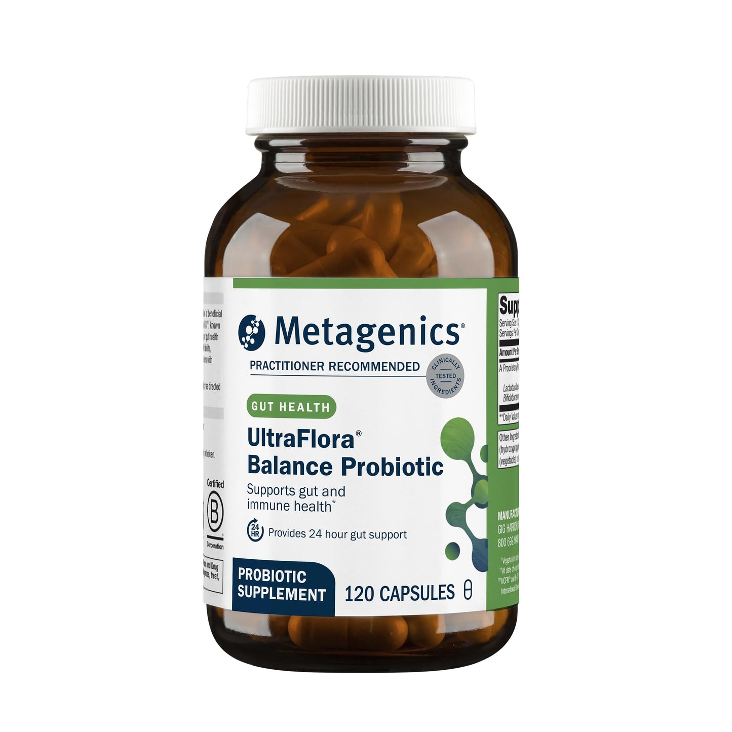 Metagenics UltraFlora Balance Probiotic Supplement 120 Capsules