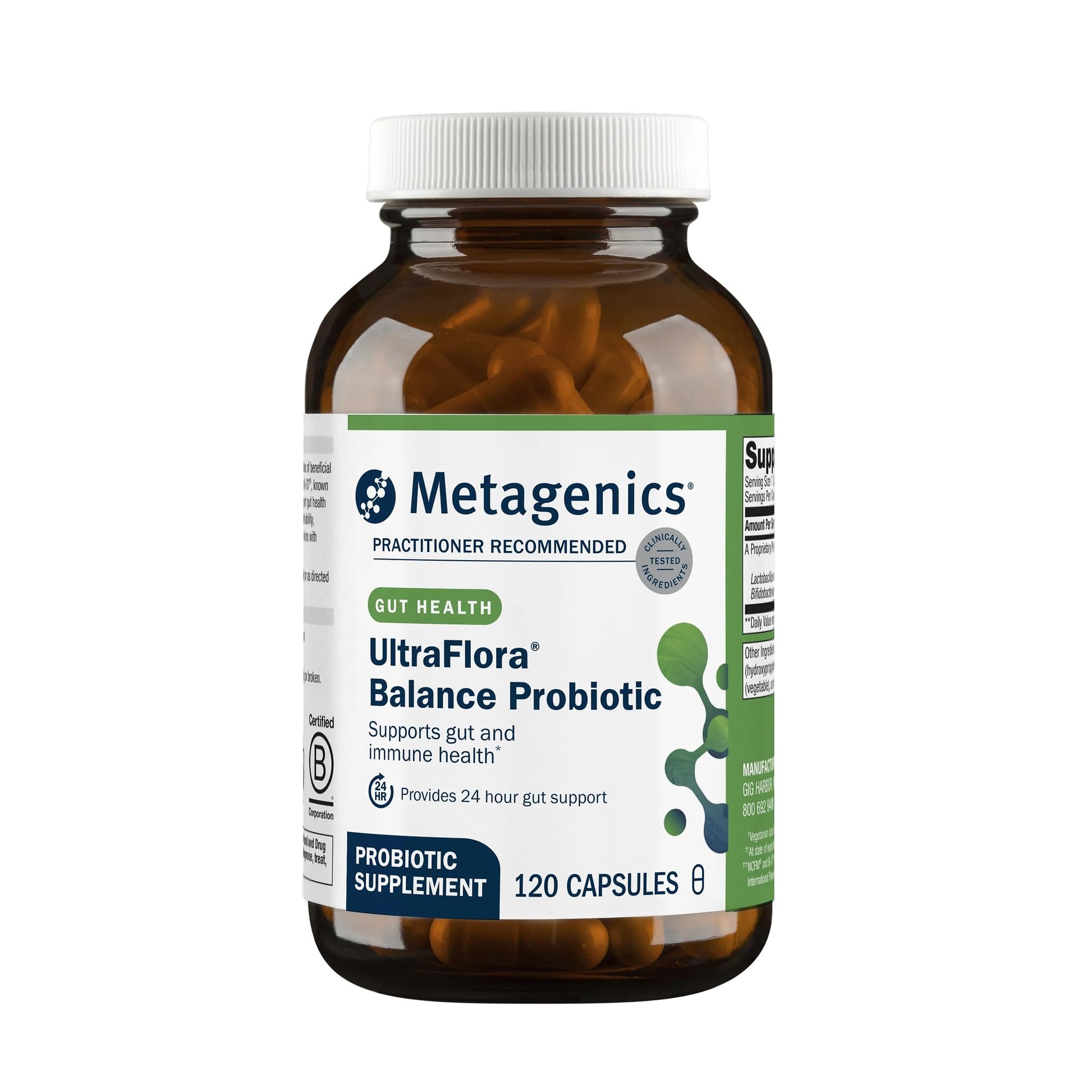 Metagenics UltraFlora Balance Probiotic Supplement 120 Capsules