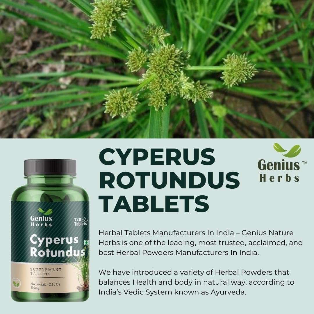 Generic Cyperus Rotundus Tablets 500 mg, 120 Count