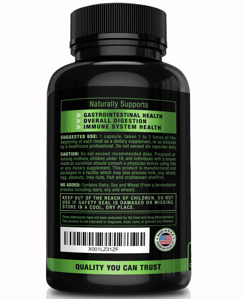 Revive Herbs Advanced Plant-Based Digestive Enzymes Capsules 60 Count