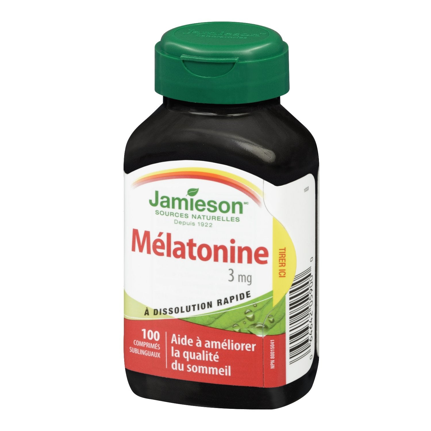 Jamieson Melatonin Fast Dissolving 3mg Sublingual Tablets, 100 Tablets
