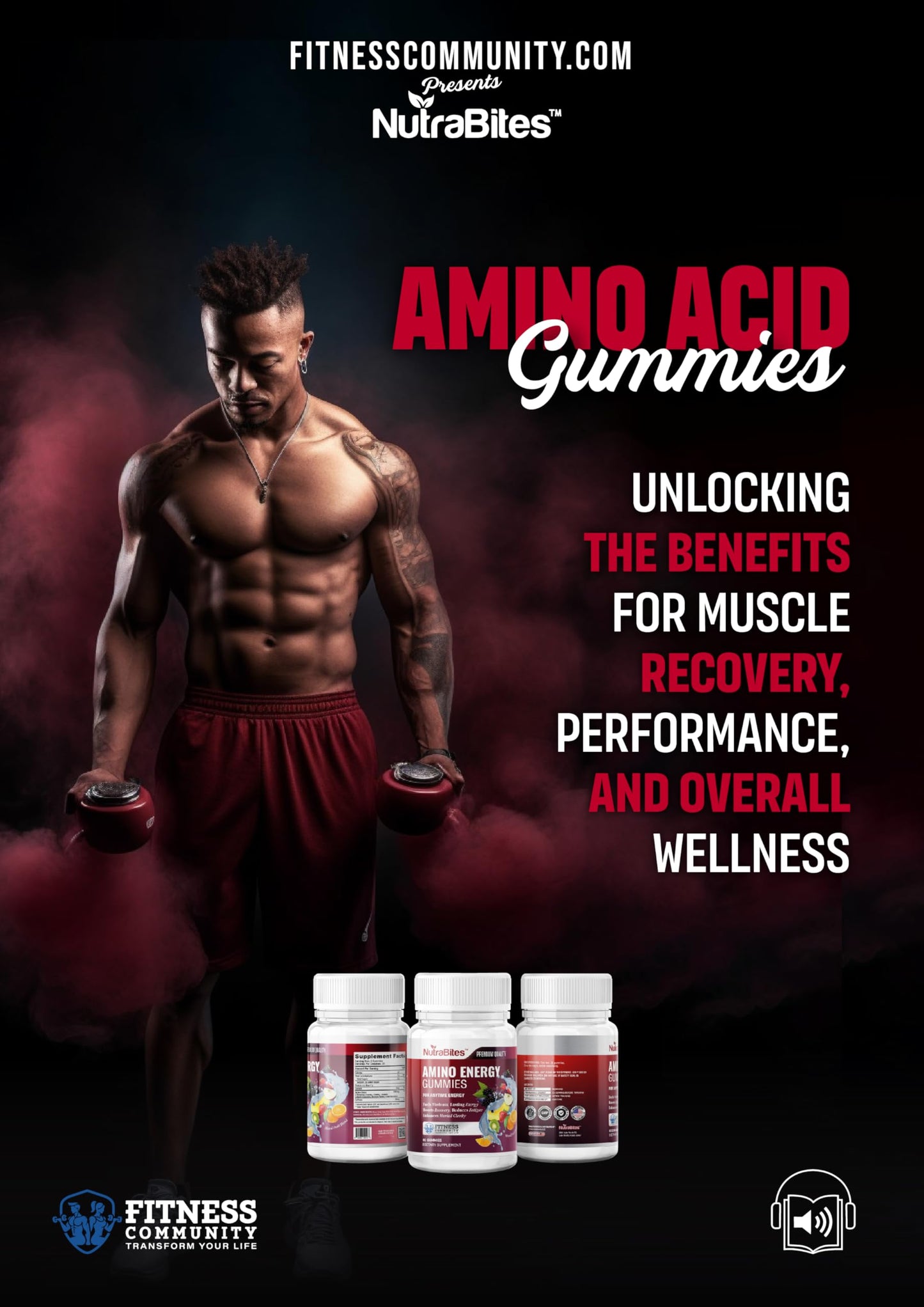 NutraBites Amino Energy Gummies, 60 Count