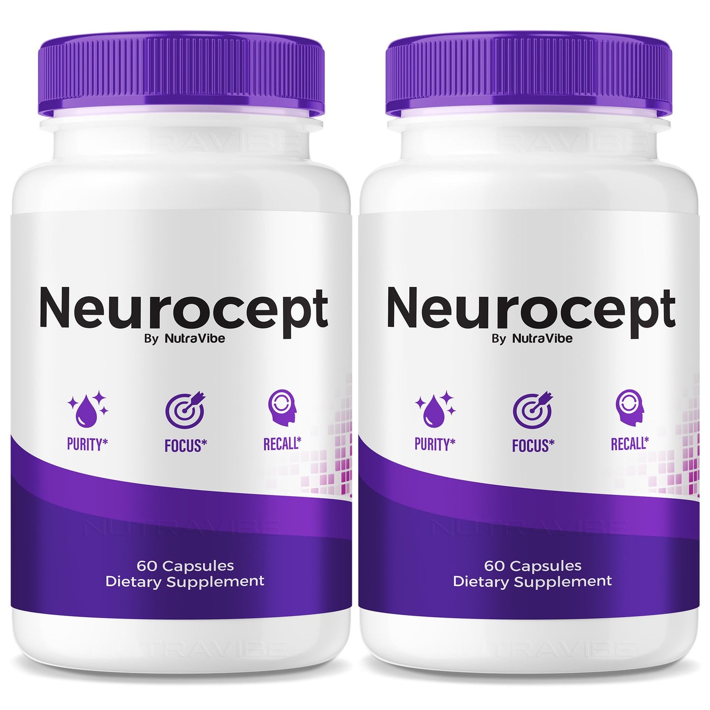 NutraVibe Neurocept Brain Supplement and Concentration Support Formula Capsule 120 Count