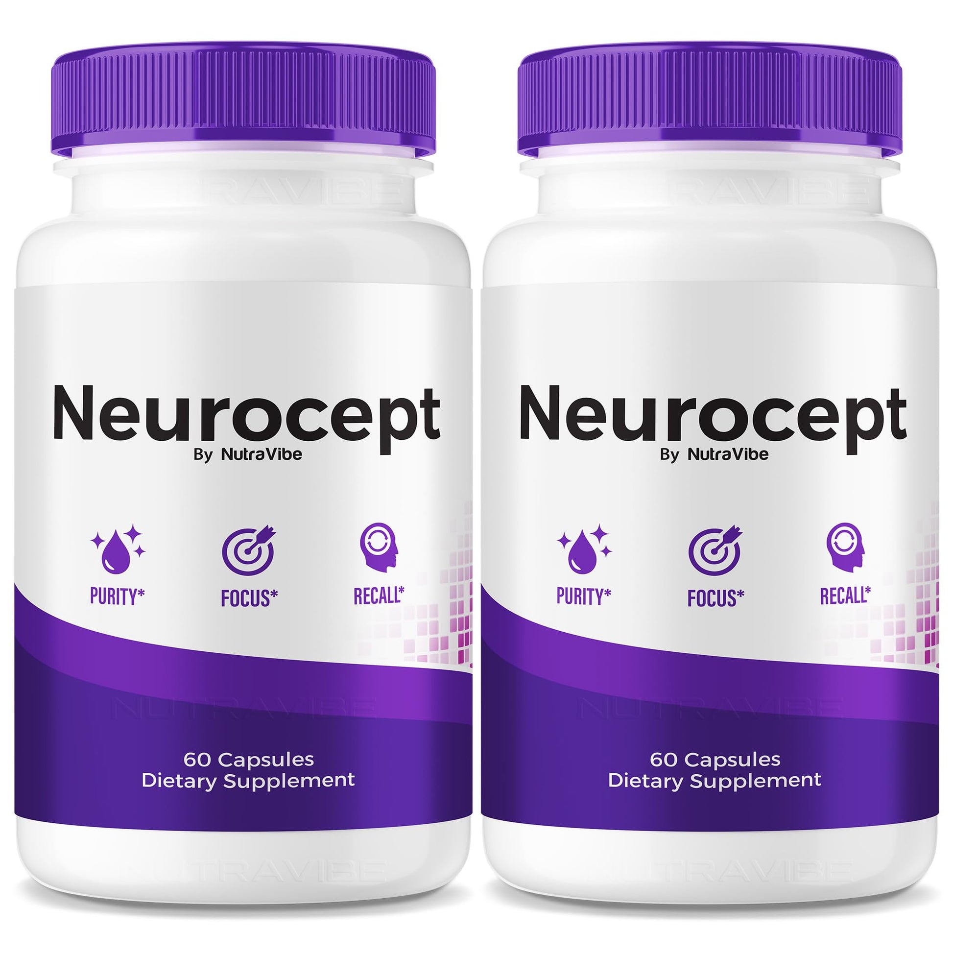 NutraVibe Neurocept Brain Supplement and Concentration Support Formula Capsule 120 Count