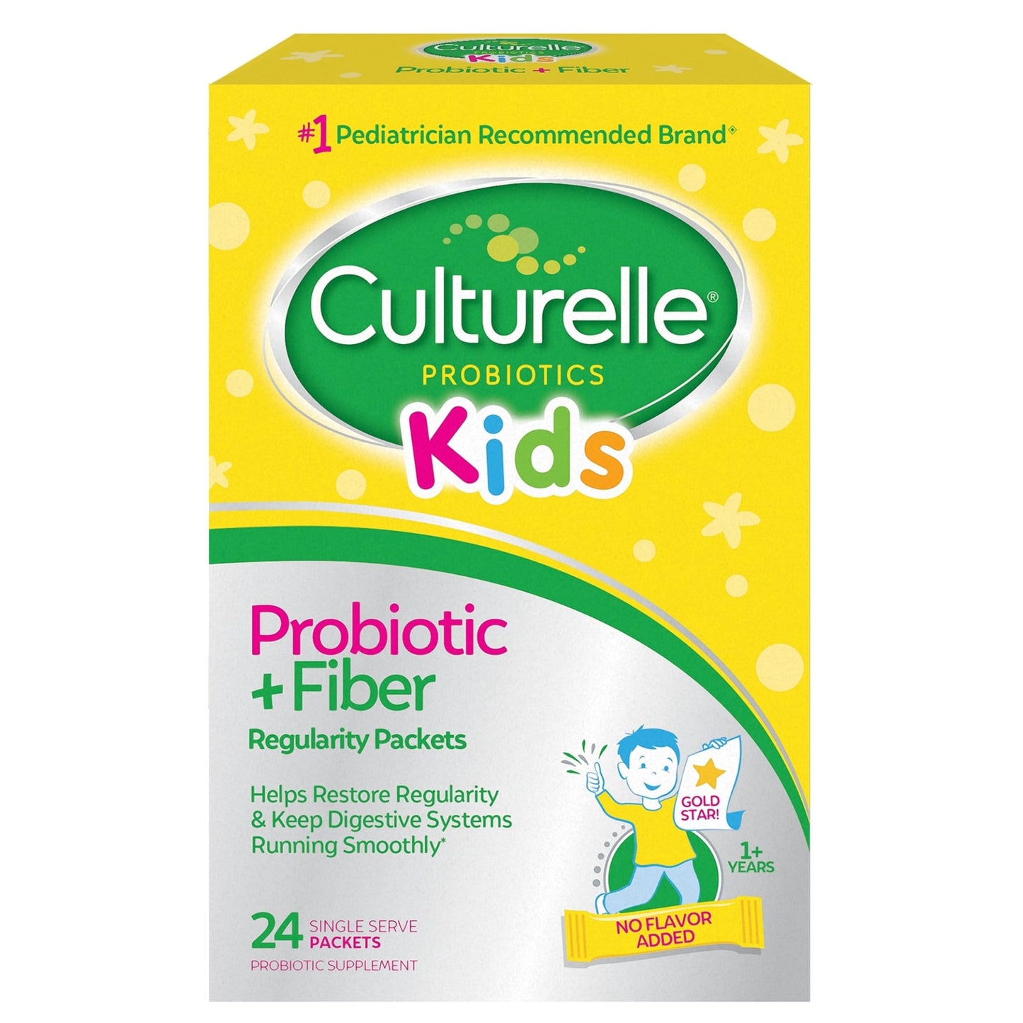 Culturelle Kids Probiotic + Fiber Packets Powder 24 Count
