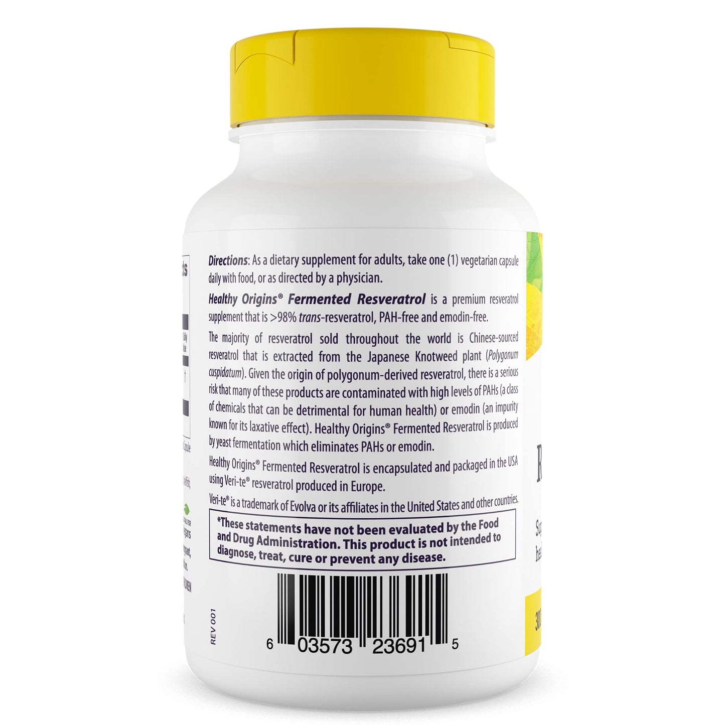 Healthy Origins Fermented Resveratrol 300 mg Capsules, 150 Count