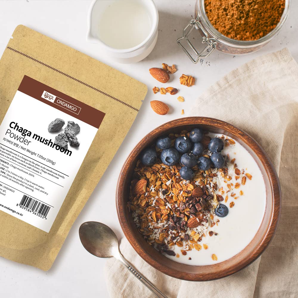 ONDAMGO Chaga Mushrooms Powder 7.05 Ounces