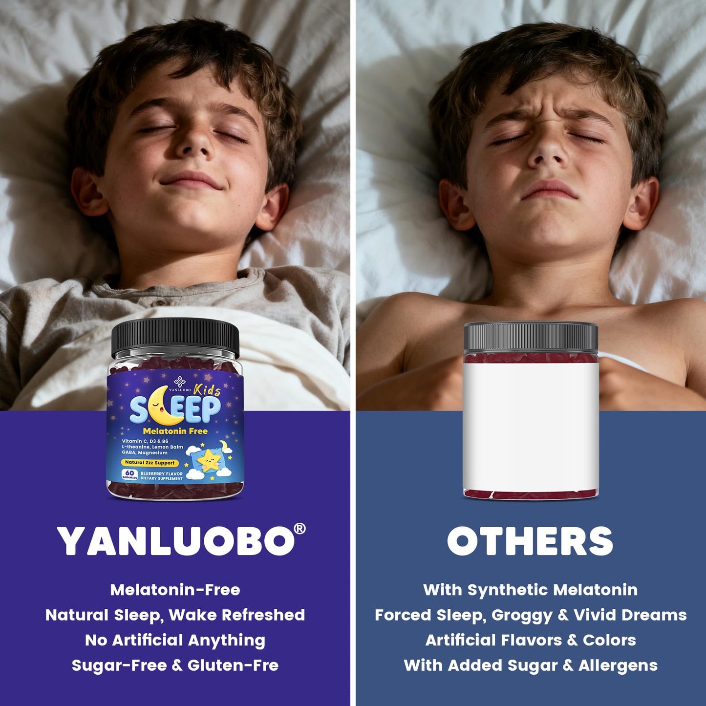 YANLUOBO Kids Sleep Gummies Gummy 60 Count