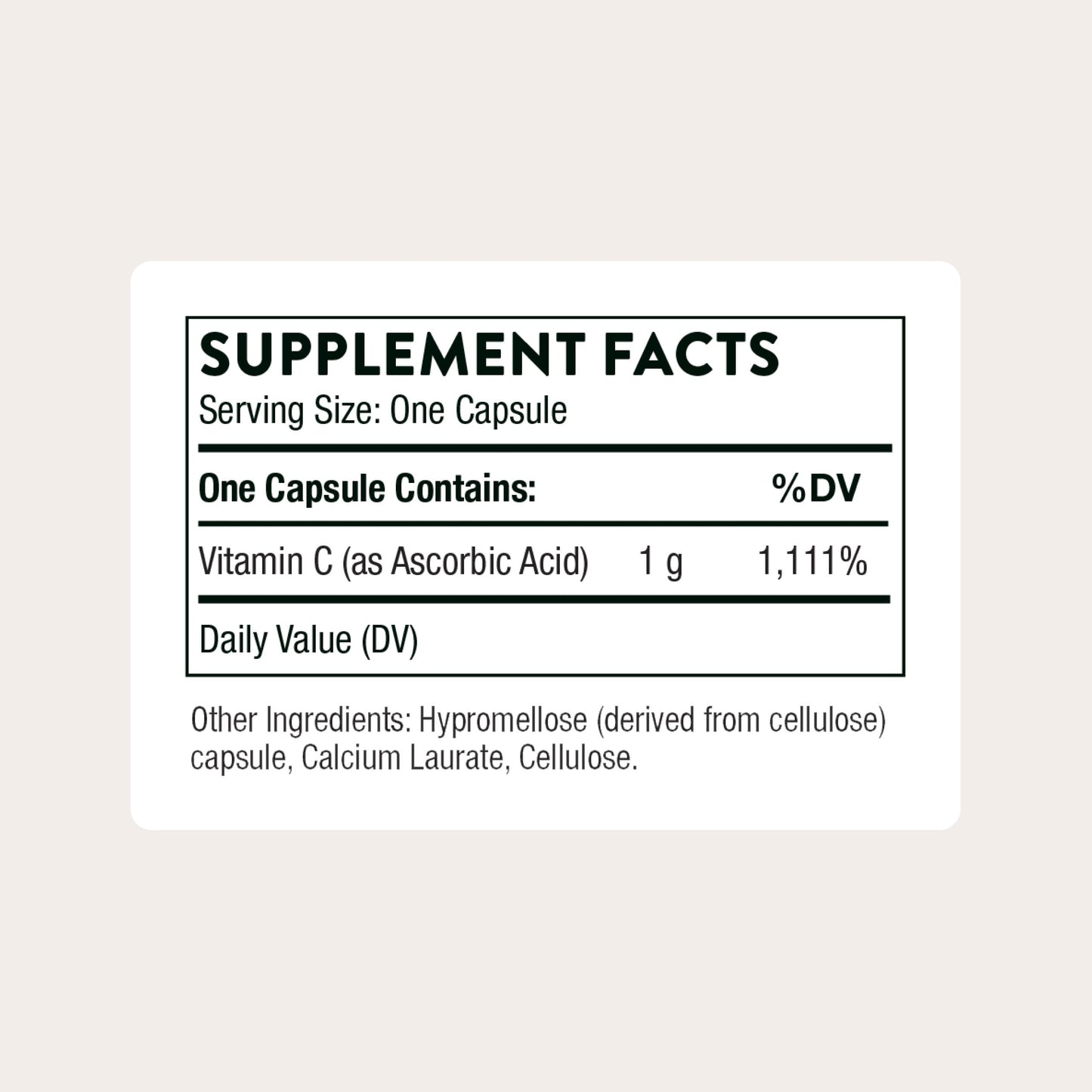 Thorne Vitamin C 1000 mg Capsule, 60 Capsules