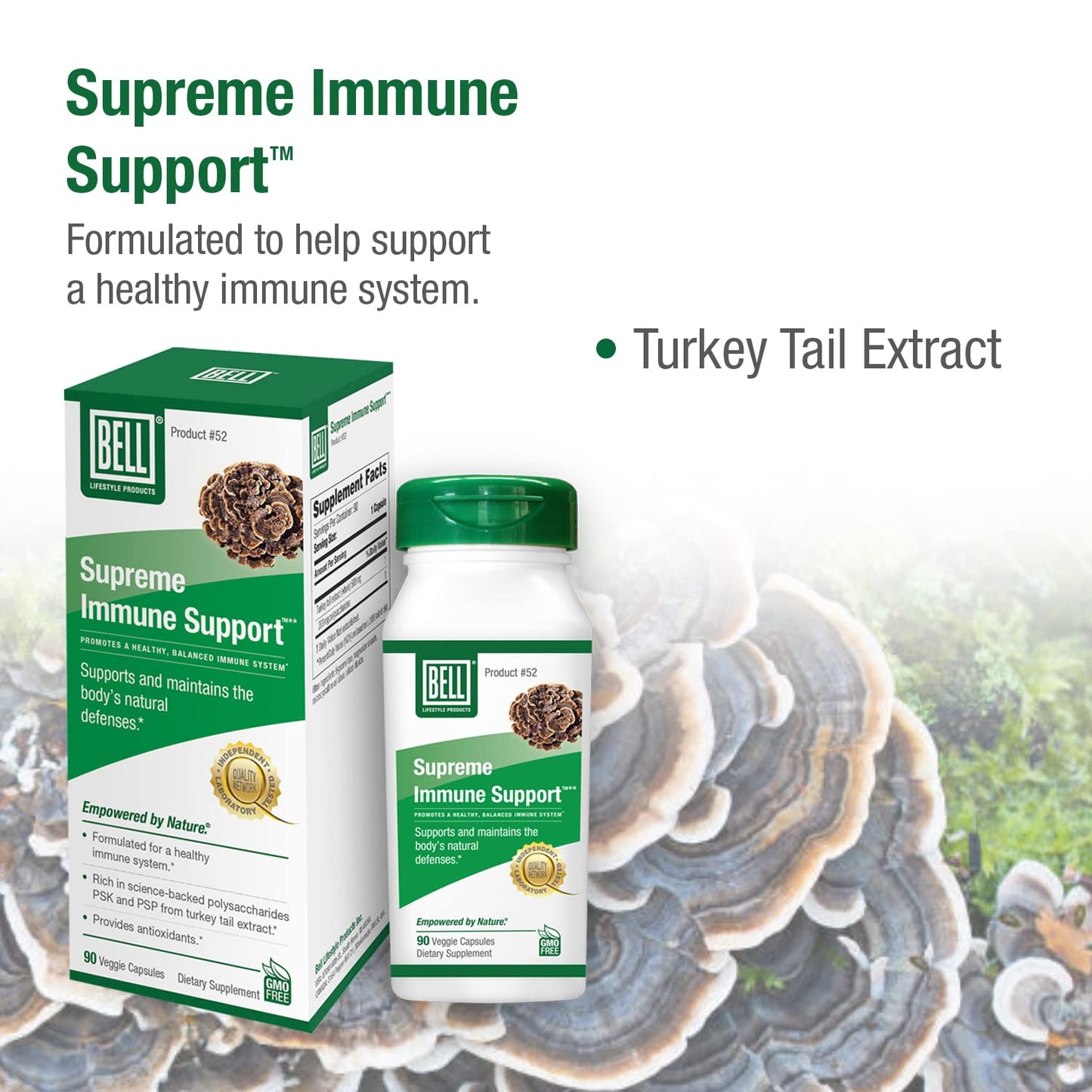Bell Supreme Immune Support Mushroom Capsules 90 Count