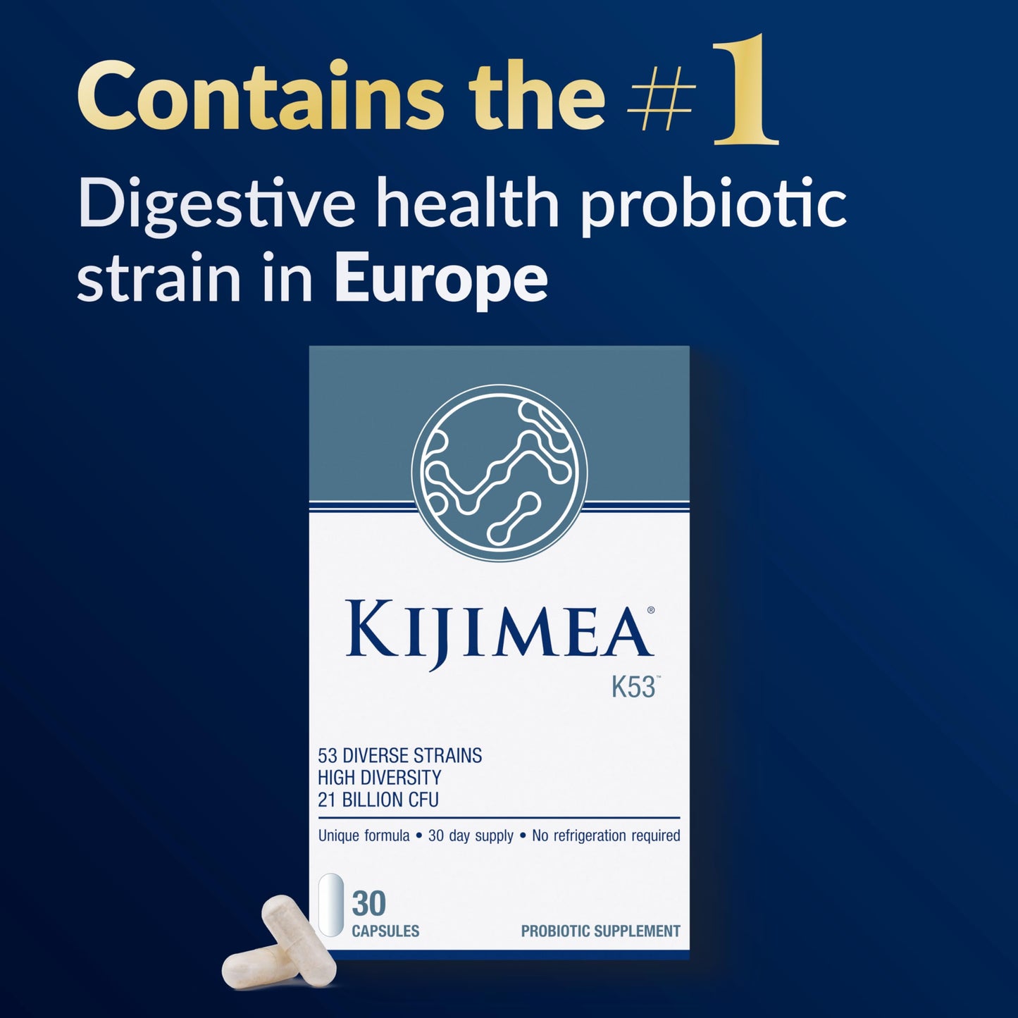 Kijimea K53 Probiotic Capsules, 30 Count