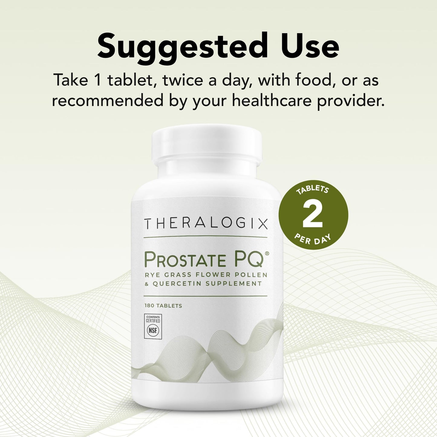 Theralogix Prostate PQ Rye Grass Pollen Extract & Quercetin, 180 Tablets