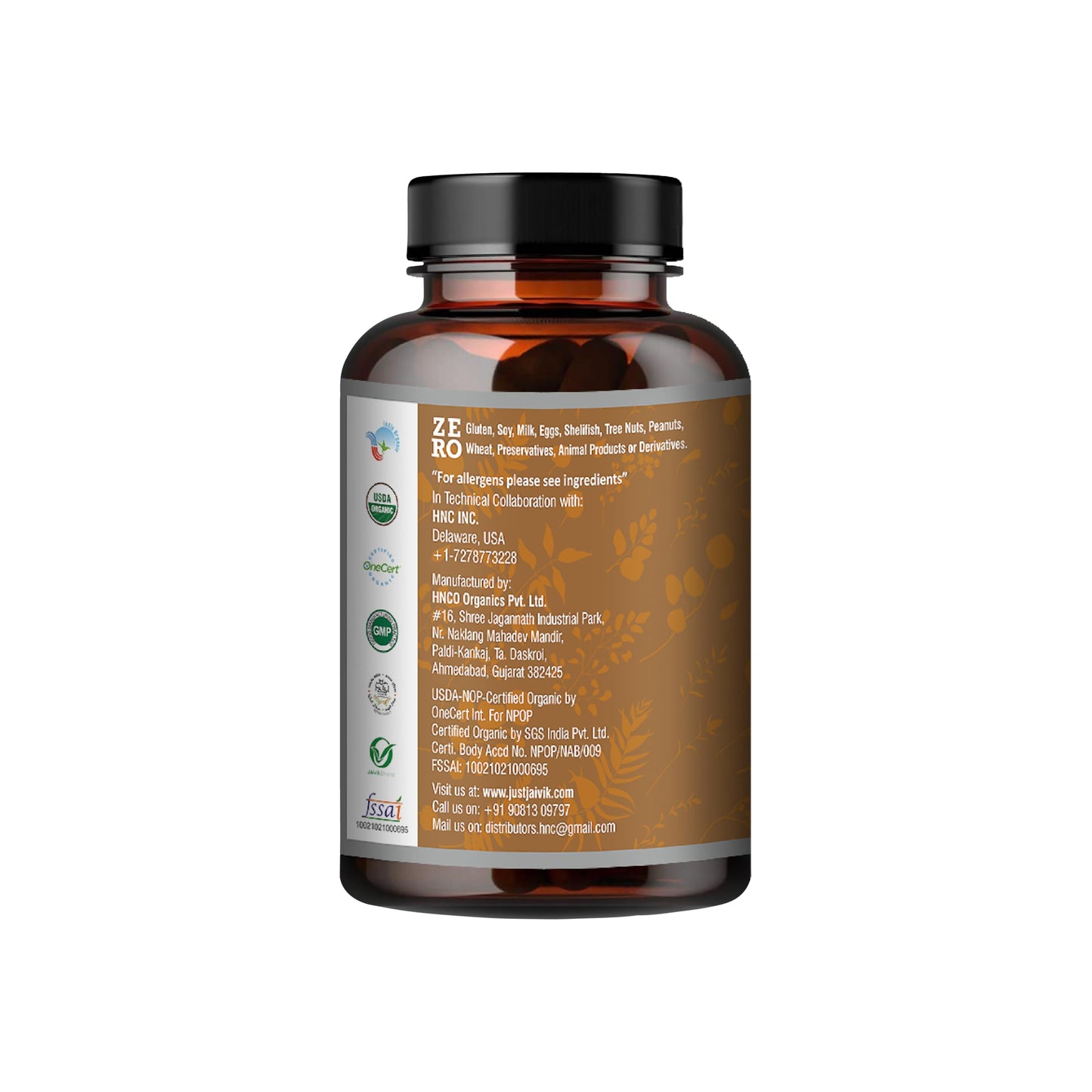 Just Jaivik Organic Triphala Tablets 750 mg 90 Count