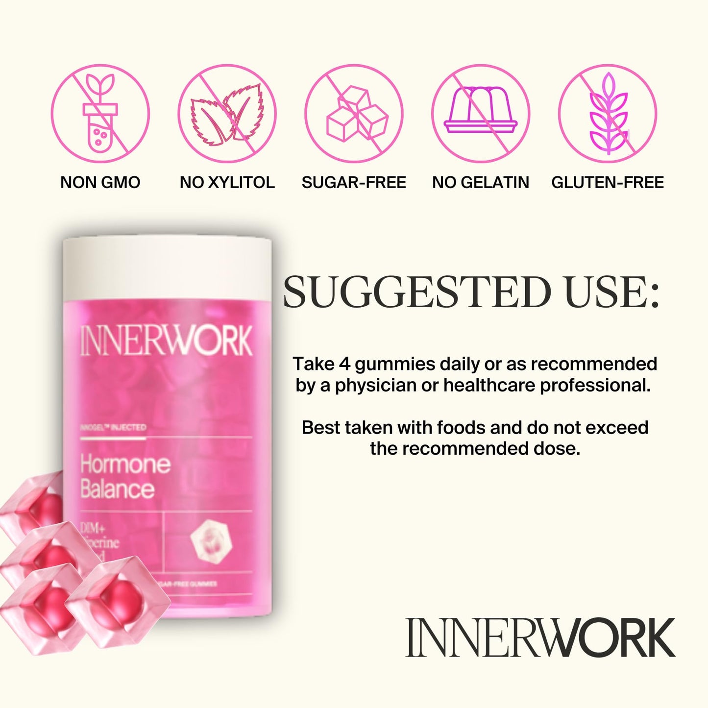 Innerwork Menopause Gummies for Women Gummy 120 Count