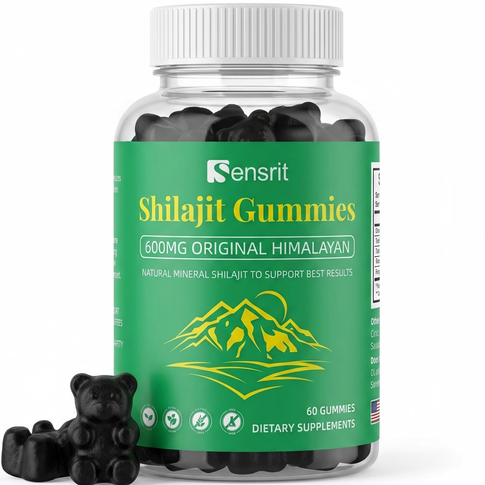 Sensrit Himalayan Shilajit Gummies 600mg, 60 Gummies