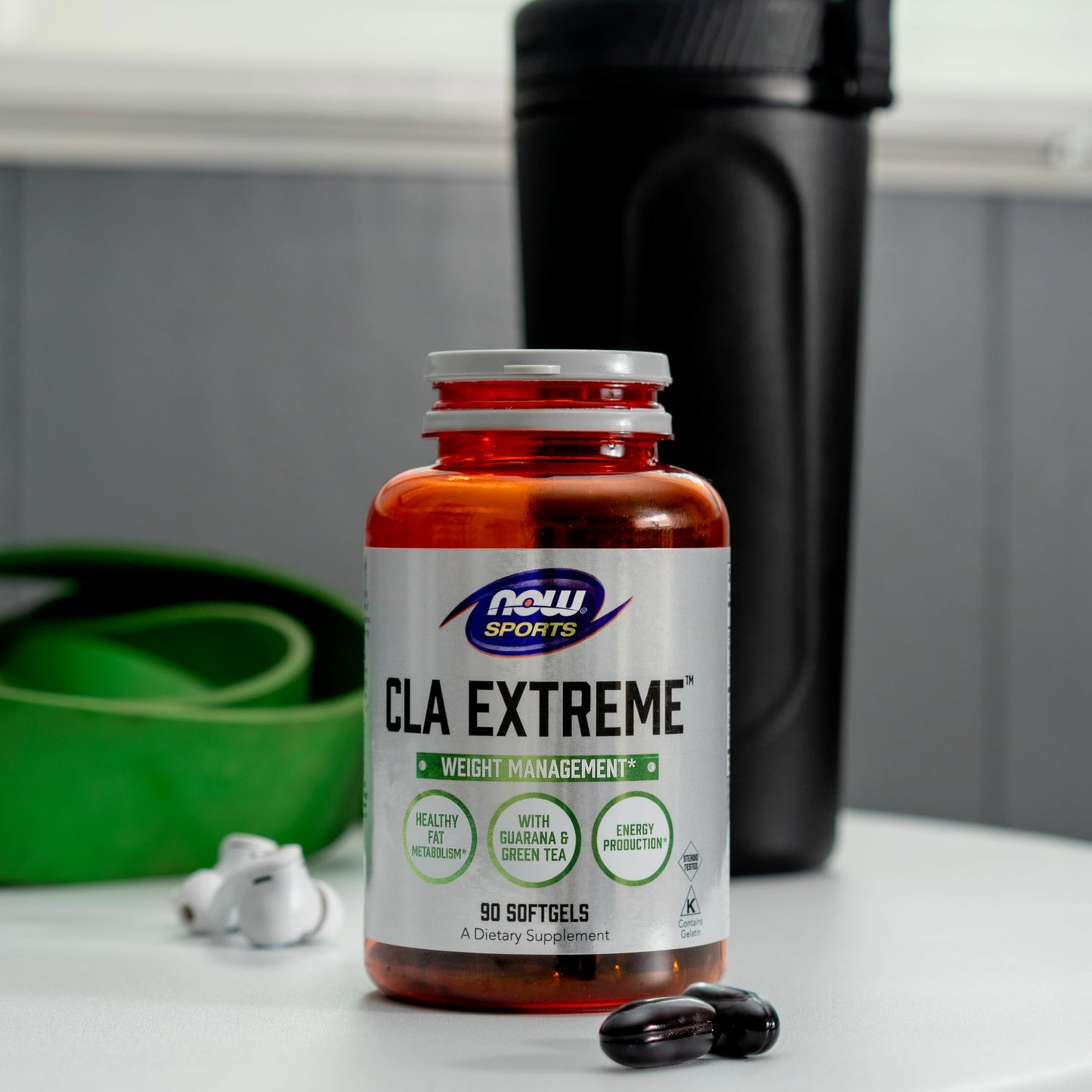NOW Foods CLA Extreme with Guarana & Green Tea Softgels 90 Softgels