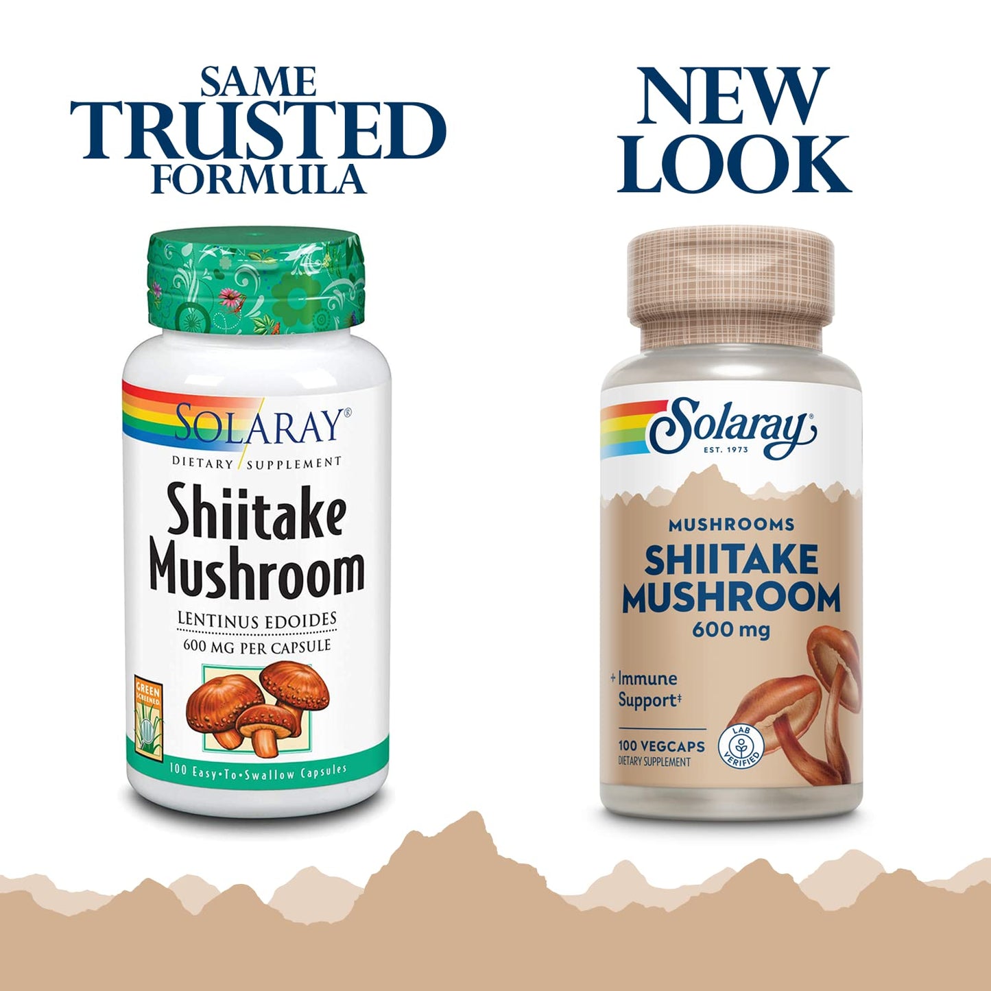 SOLARAY Shiitake Mushroom 600 mg Veg Cap 100 Count