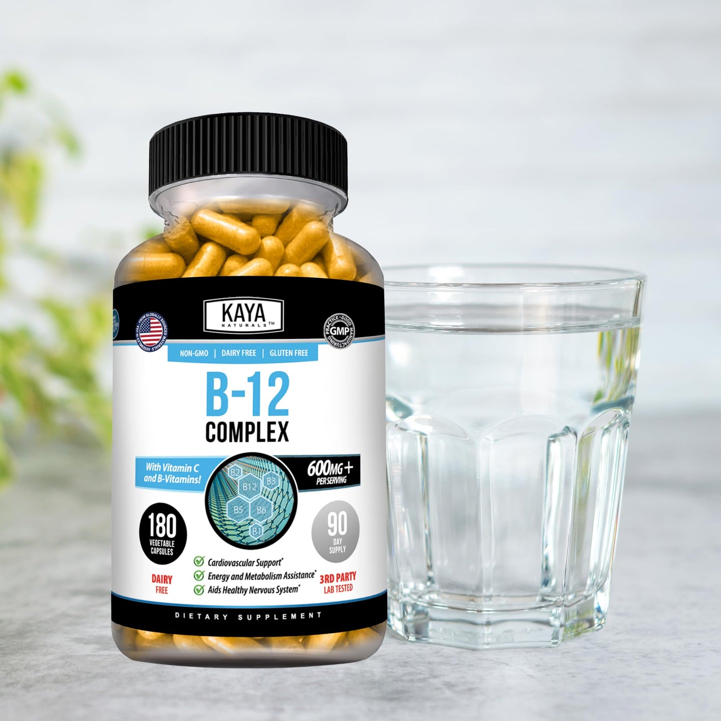 Kaya Naturals B-12 Complex Multivitamin for Women & Men Capsule 180 Count