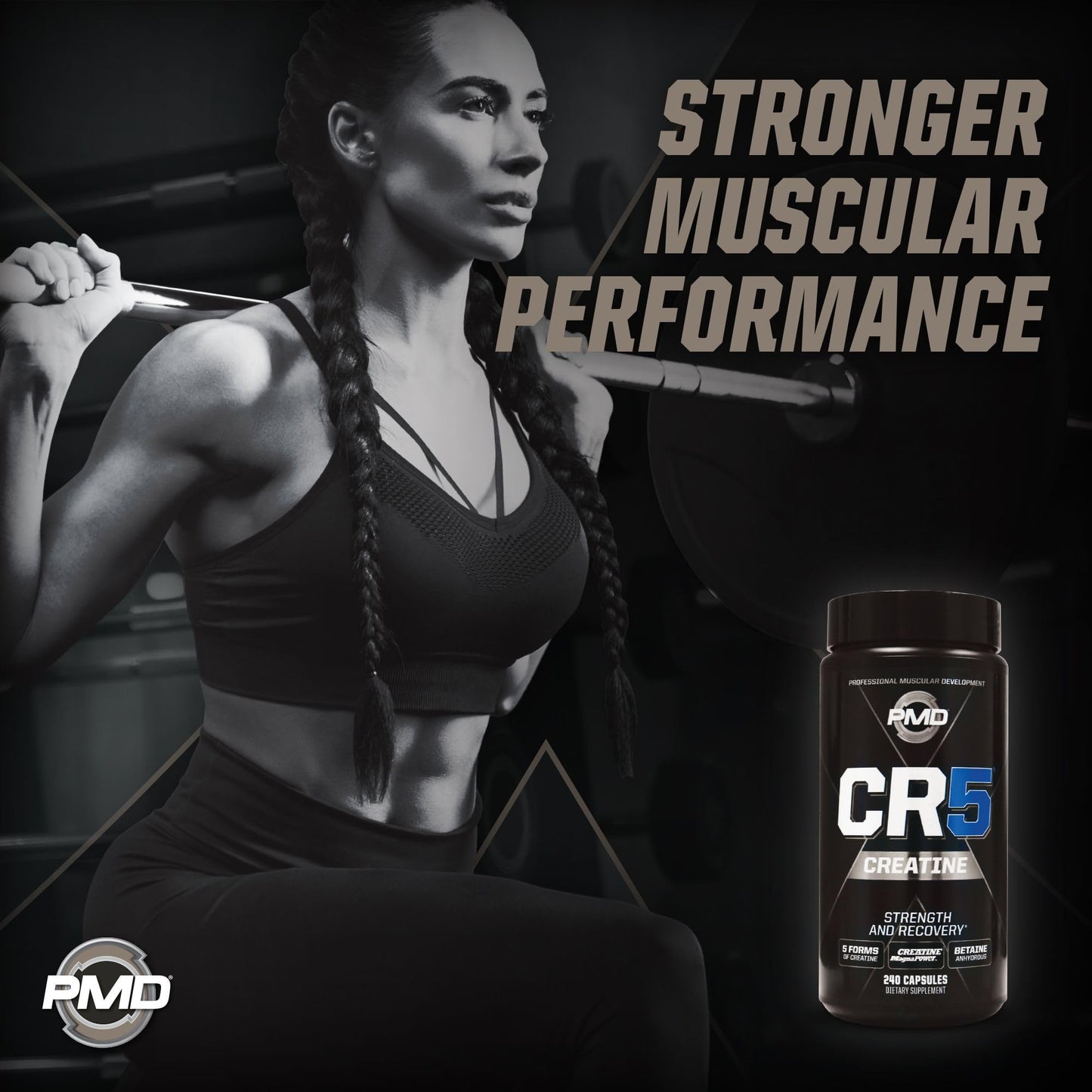 PMD CR5 Creatine Capsules 240 Count