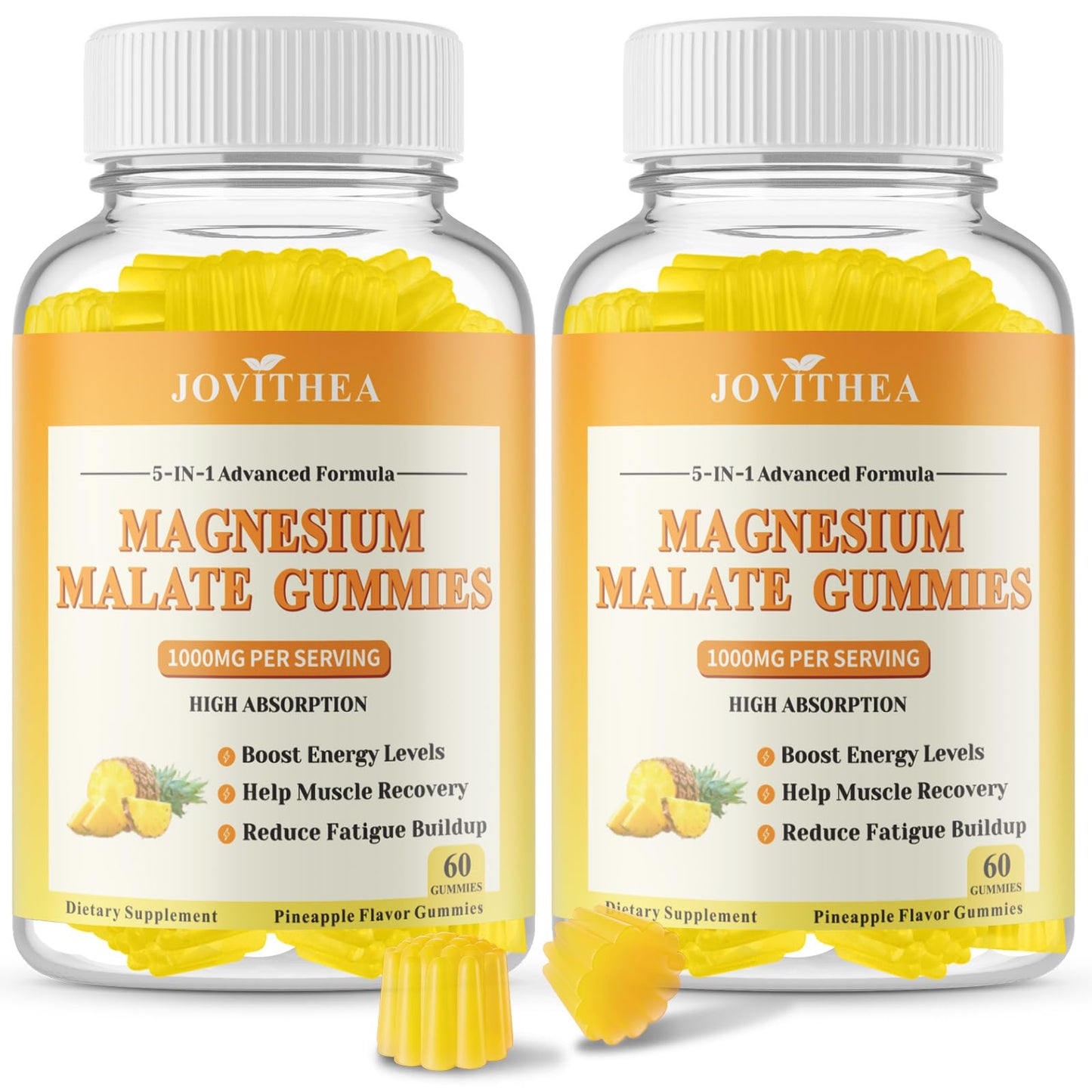 JOVITHEA Magnesium Malate Gummies 1000mg 120 Count