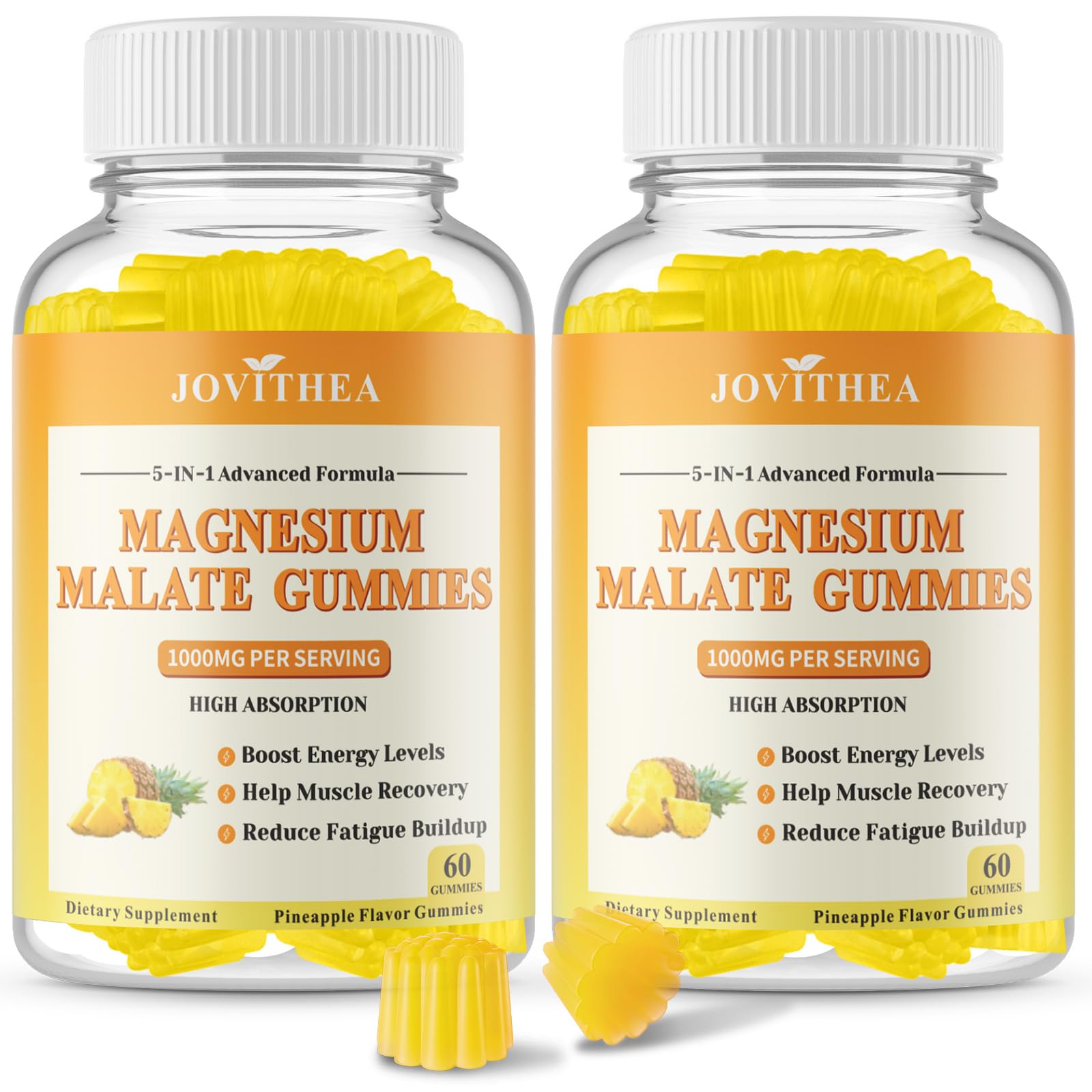 JOVITHEA Magnesium Malate Gummies 1000mg 120 Count