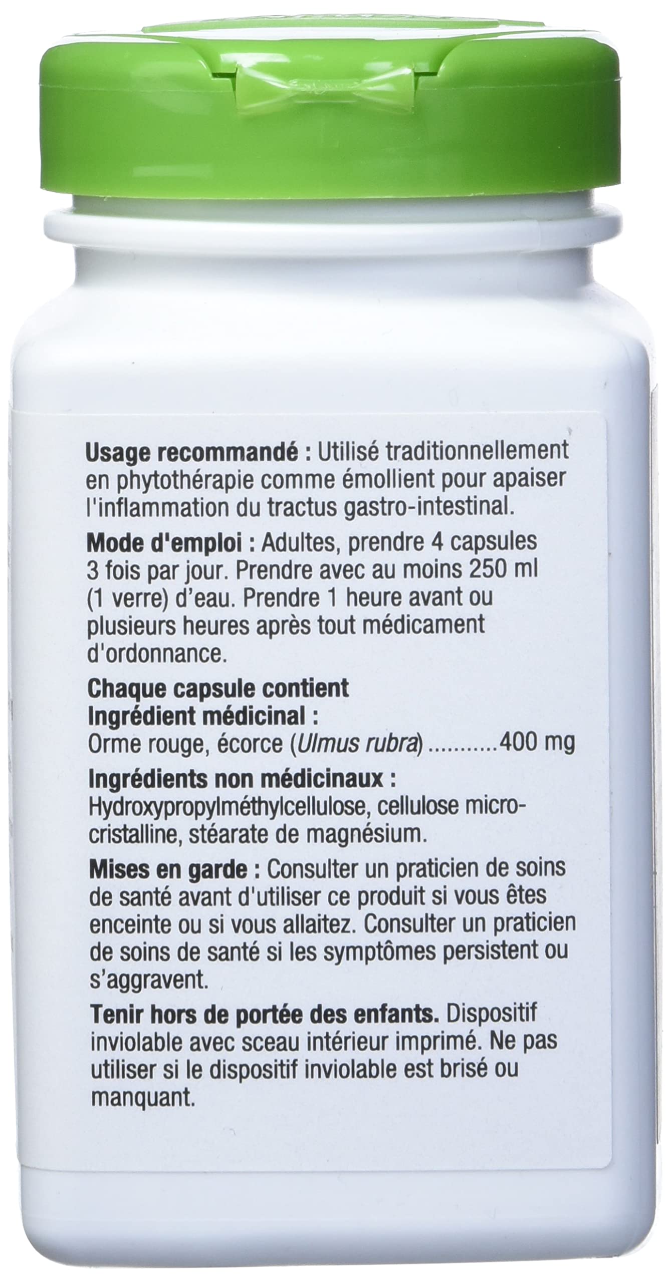 Nature's Way Slippery Elm Bark 200 Capsules