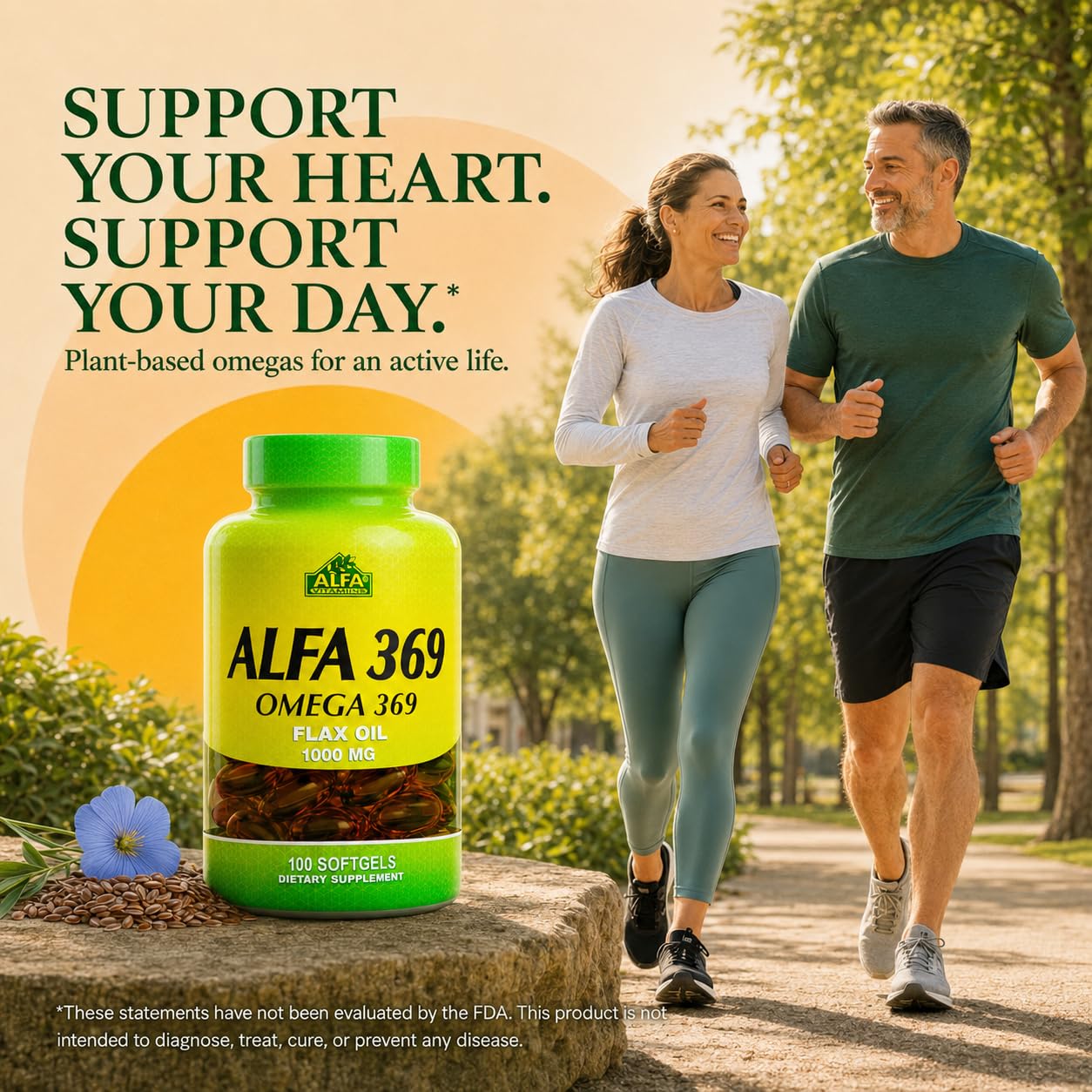 ALFA VITAMINS Alfa 3-6-9 1000 Mg Nutrition Supplement Softgels 100