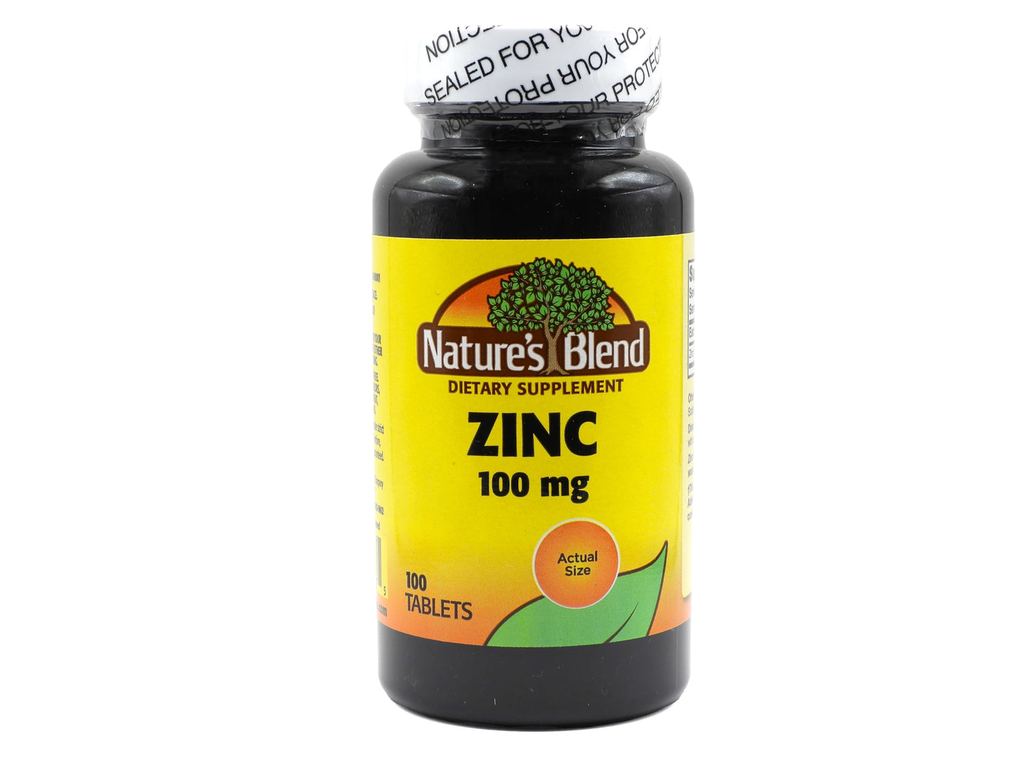 Nature's Blend Zinc Gluconate 100 mg Tablets, 100 Count
