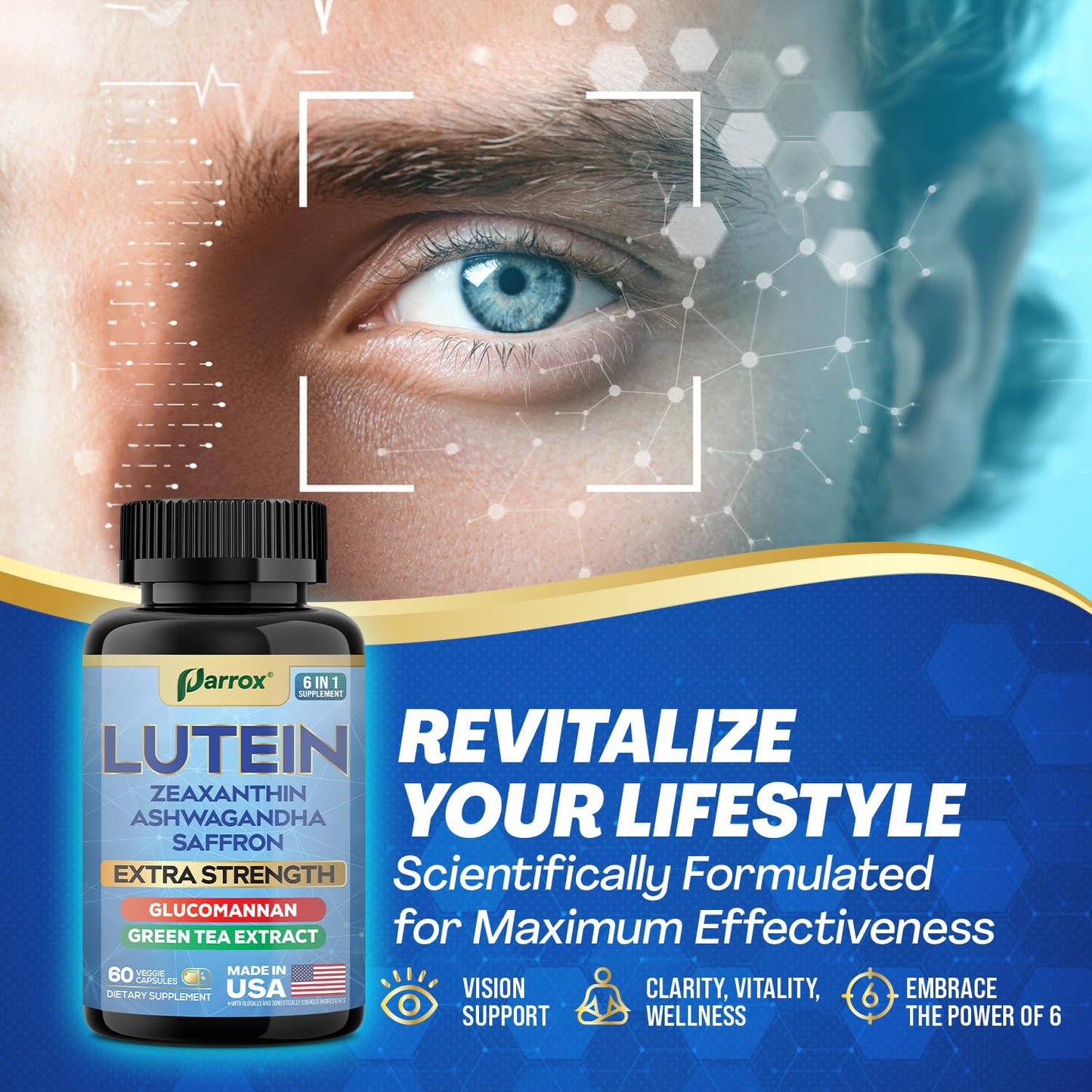 Parrox Lutein Supplement Capsule 60 Count