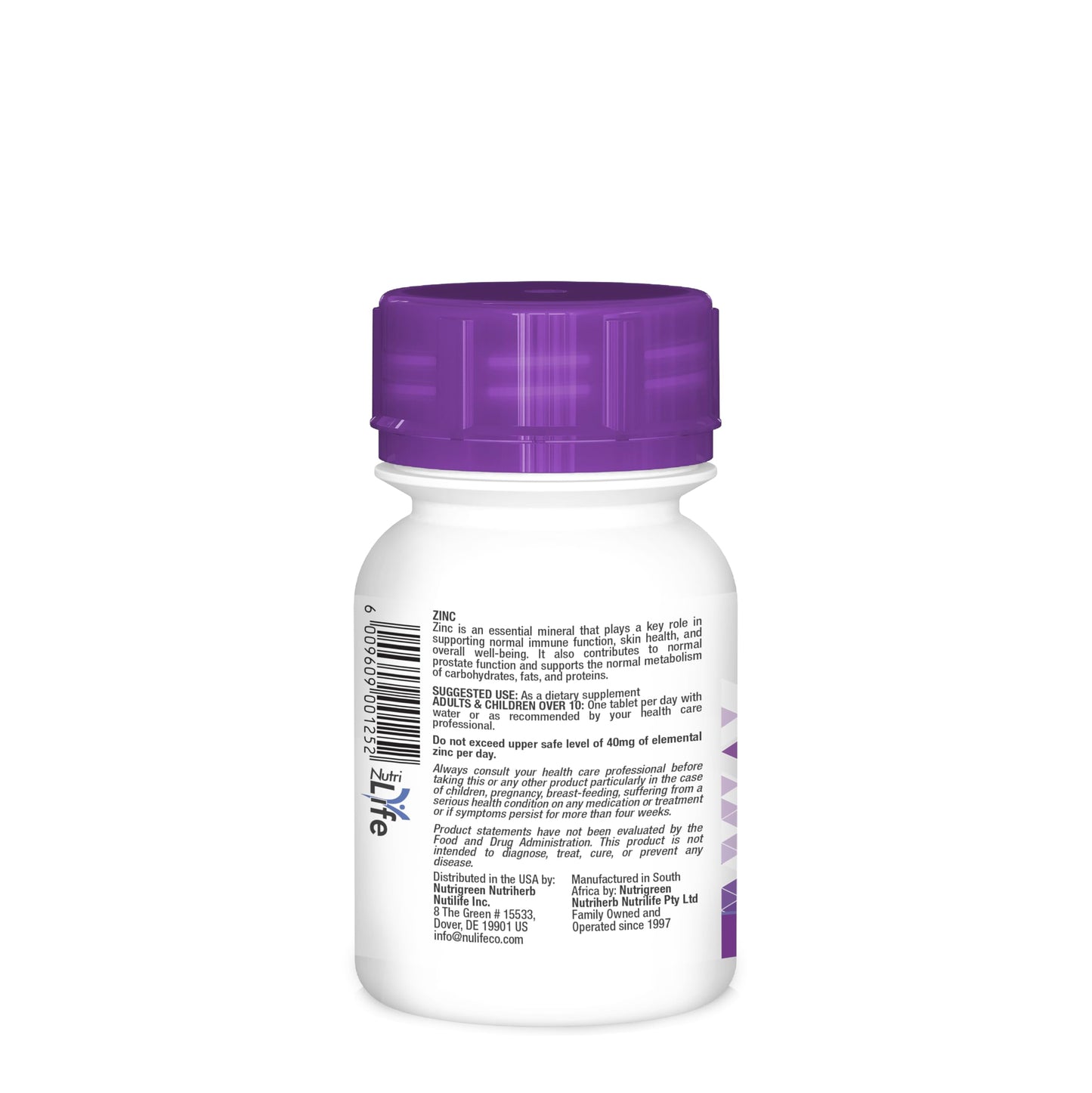 NUTRILYFE Zinc 60 Tablets