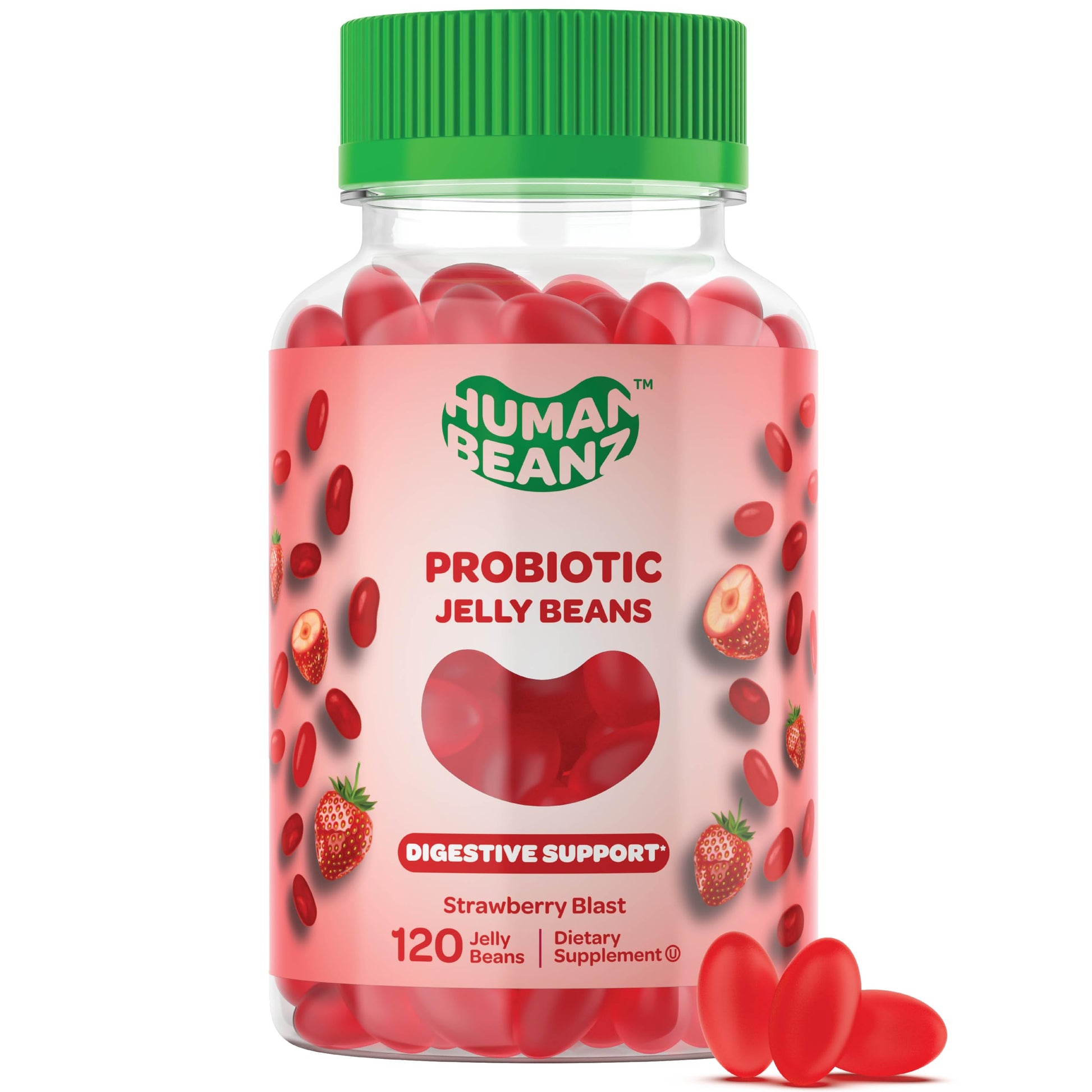 Human Beanz Probiotic Jelly Bean Gummies for Men and Women 120 Gummies