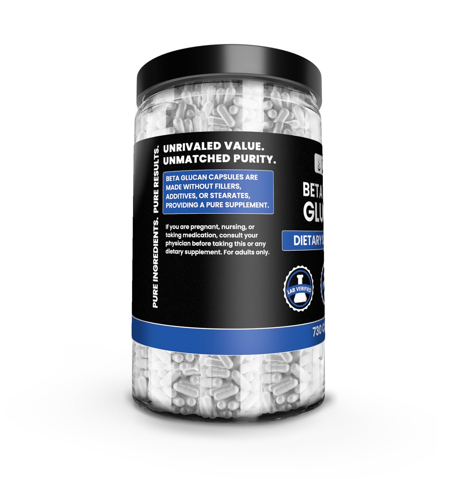 PURE ORIGINAL INGREDIENTS Beta Glucan 1,3/1,6 Capsule, 730 Count