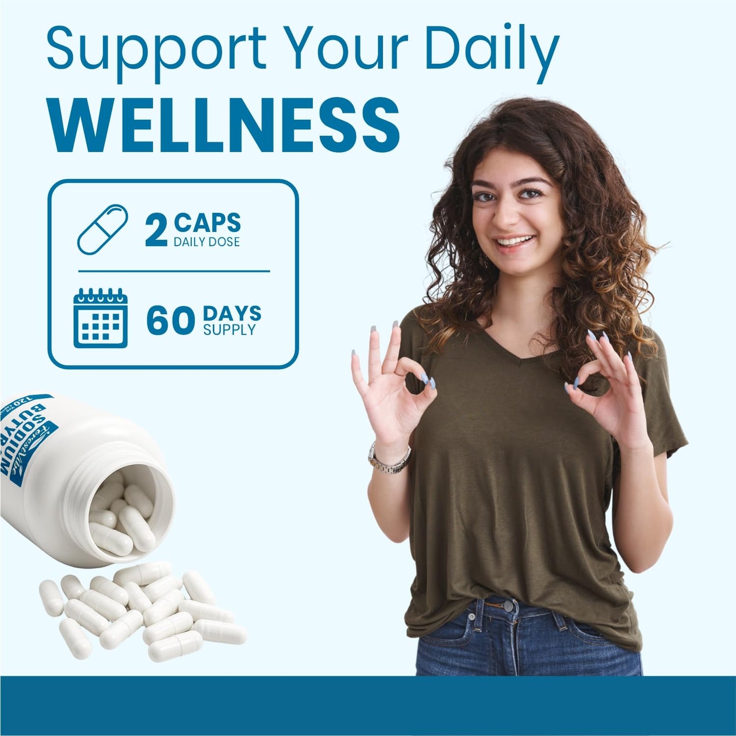 ForestVibe Sodium Butyrate Supplement Capsule 120 Count
