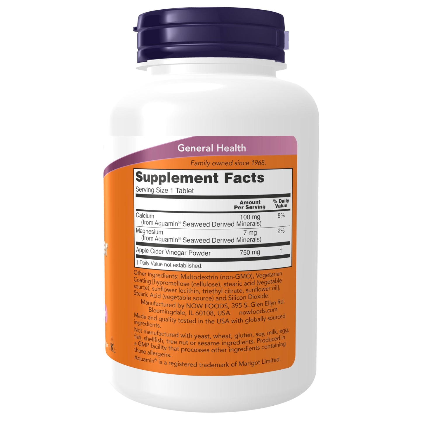 NOW Foods Apple Cider Vinegar 750 mg Extra Strength Tablets, 180 Count