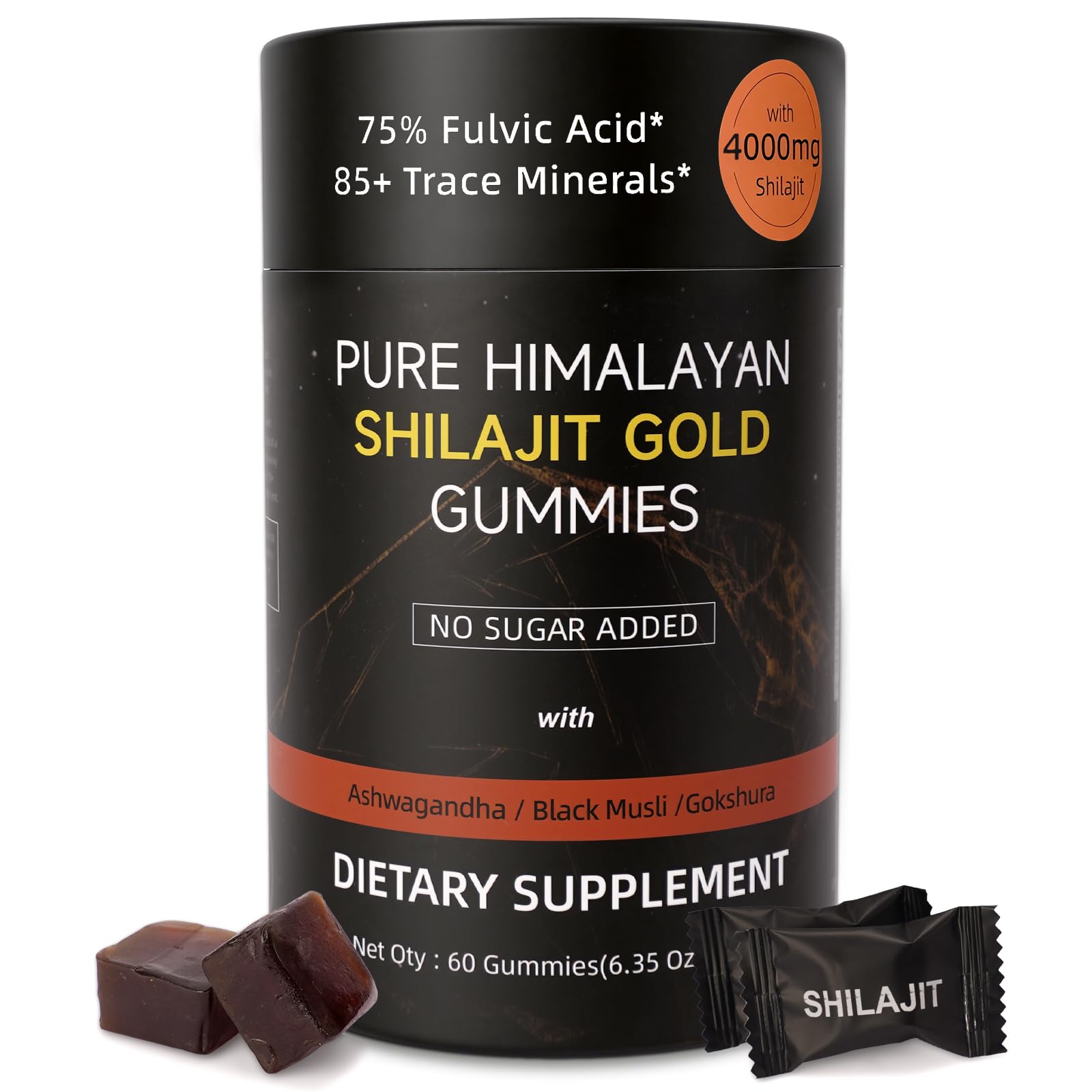 Bruce & Shark Himalayan Shilajit Gold Gummies - 4000mg, 60 Gummies